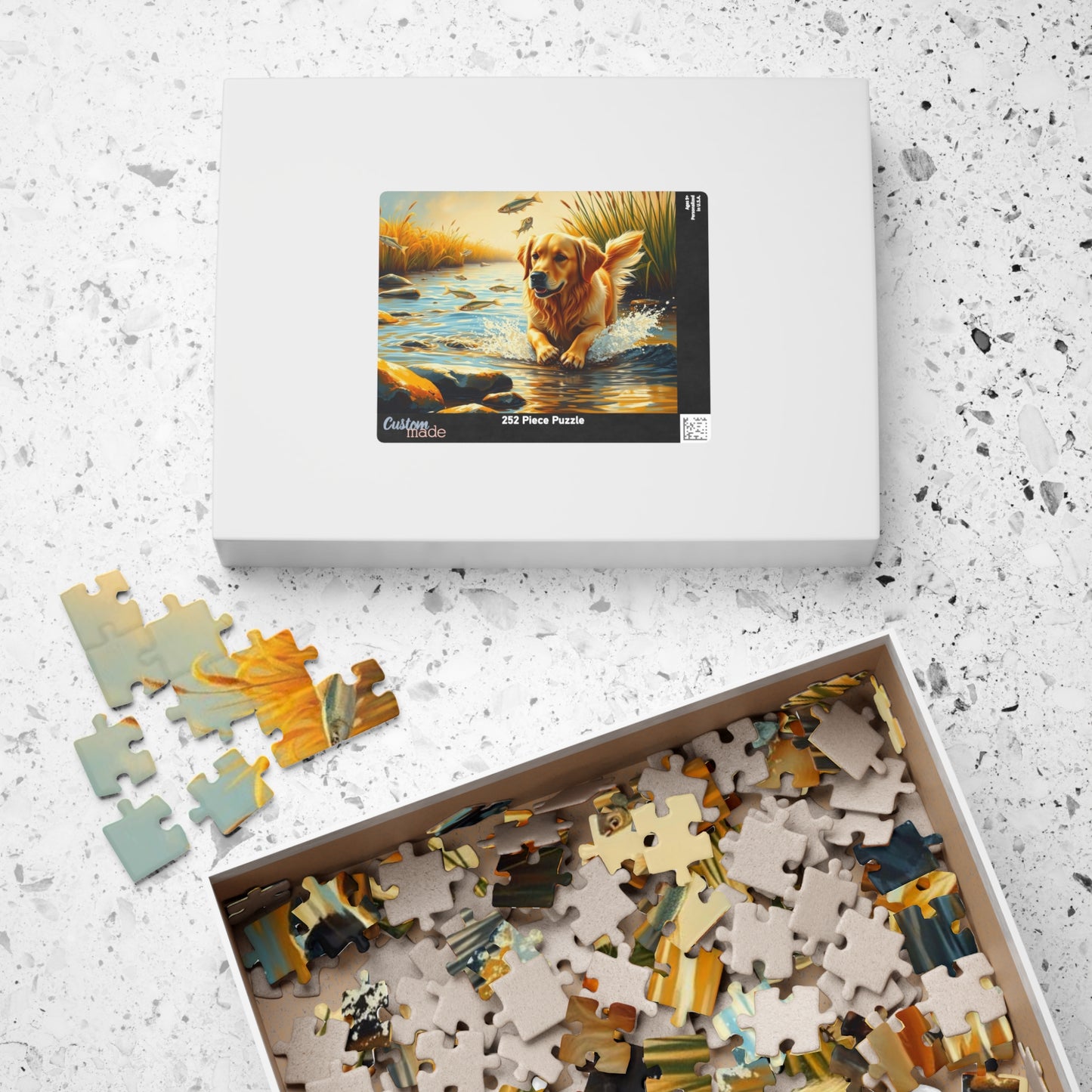 Golden Retriever Jigsaw Puzzle for Adults - Perfect for Dog Lovers, Family Game Nights, Unique Gifts for Friends, Fun Activity Brain Teaser Puzzle The Puzzle Chest