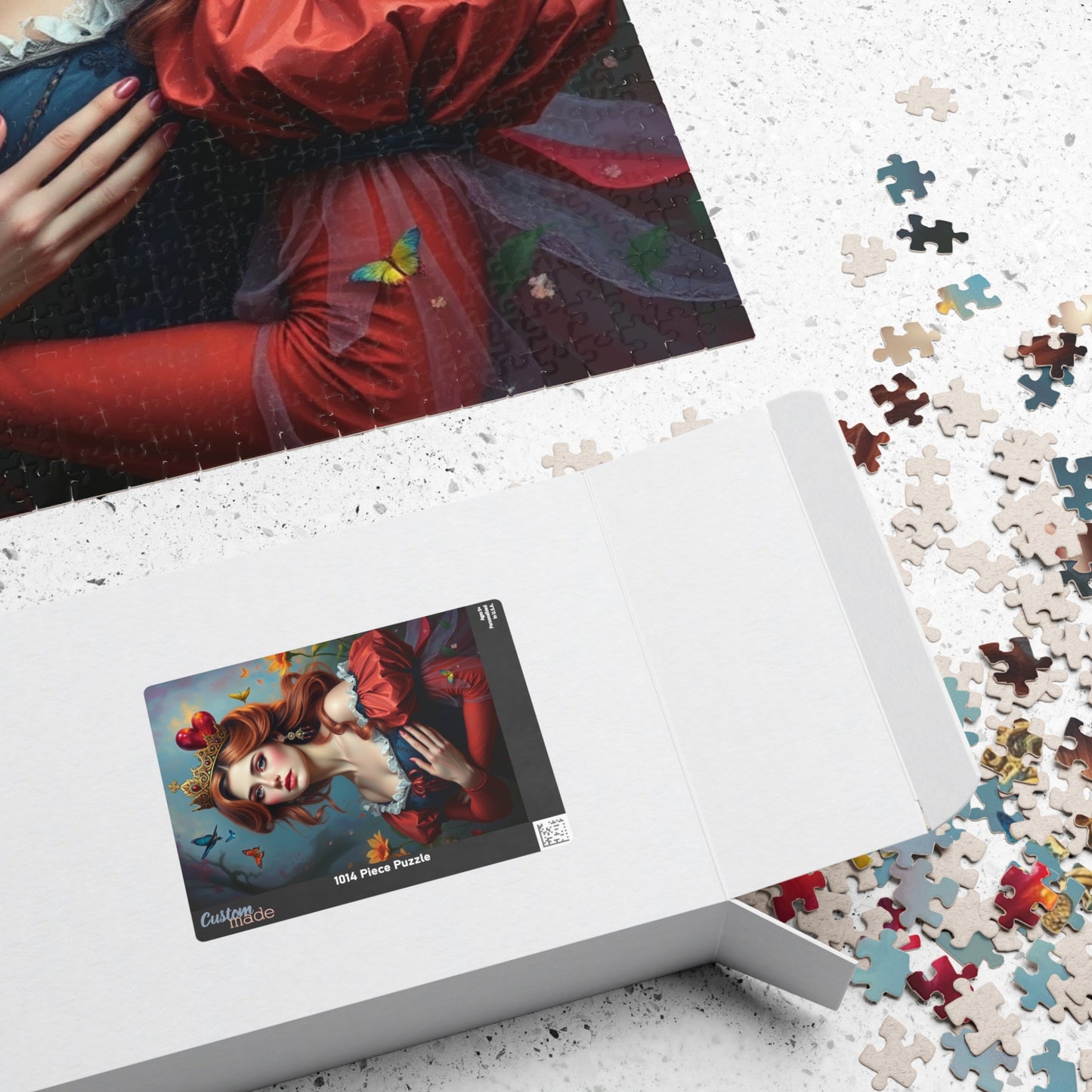 Jigsaw Puzzle - Woman in Queen of Hearts Costume, 110 252 520 1014 Pieces, Fun Family Activity, Relaxing Hobby, Gift Idea, Party Game, Home Puzzle The Puzzle Chest