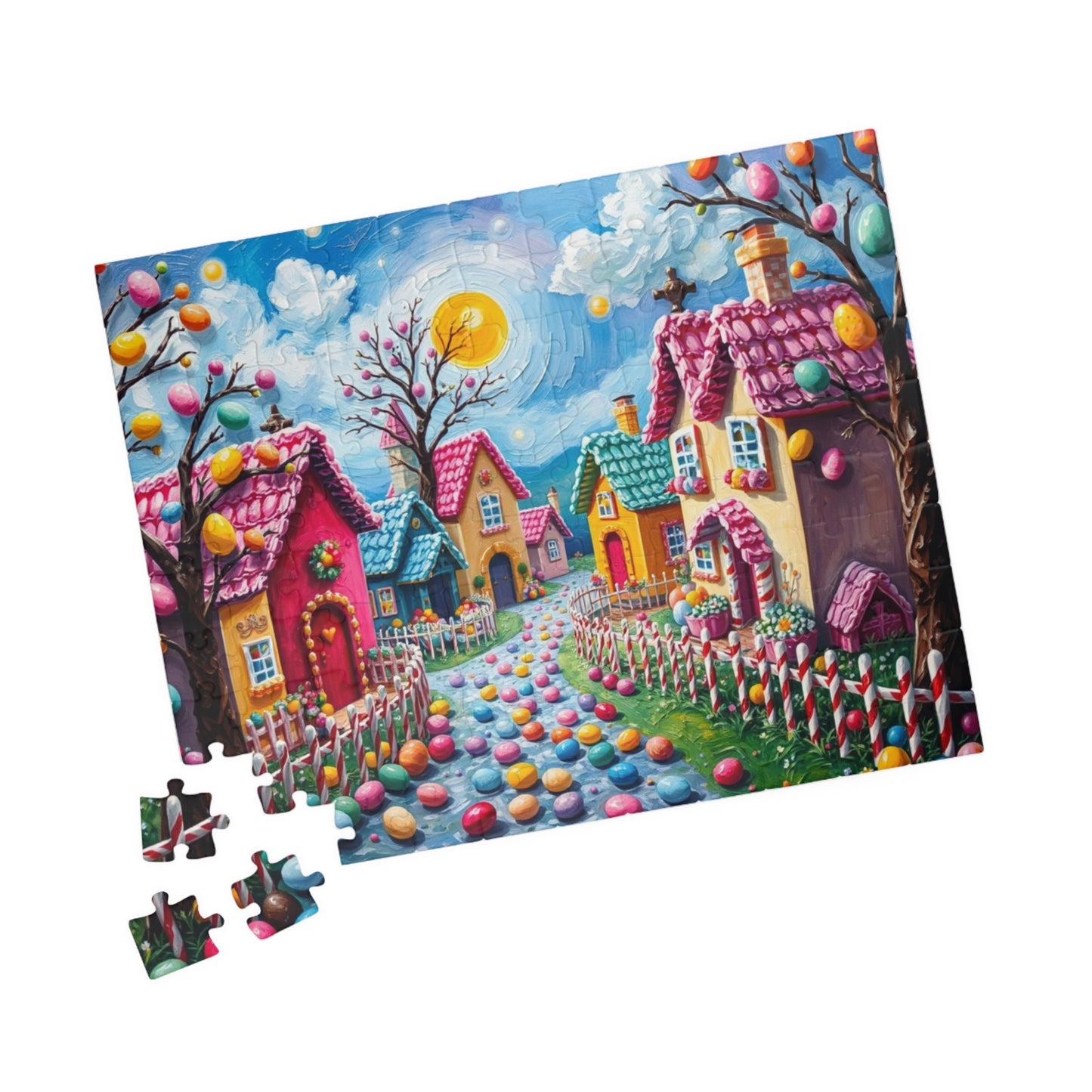 Candy Village Jigsaw Puzzle, Whimsical 110/252/520/1014-piece Easter Game for Adult Home Entertainment, Puzzle Lover Gift for Friends Puzzle The Puzzle Chest