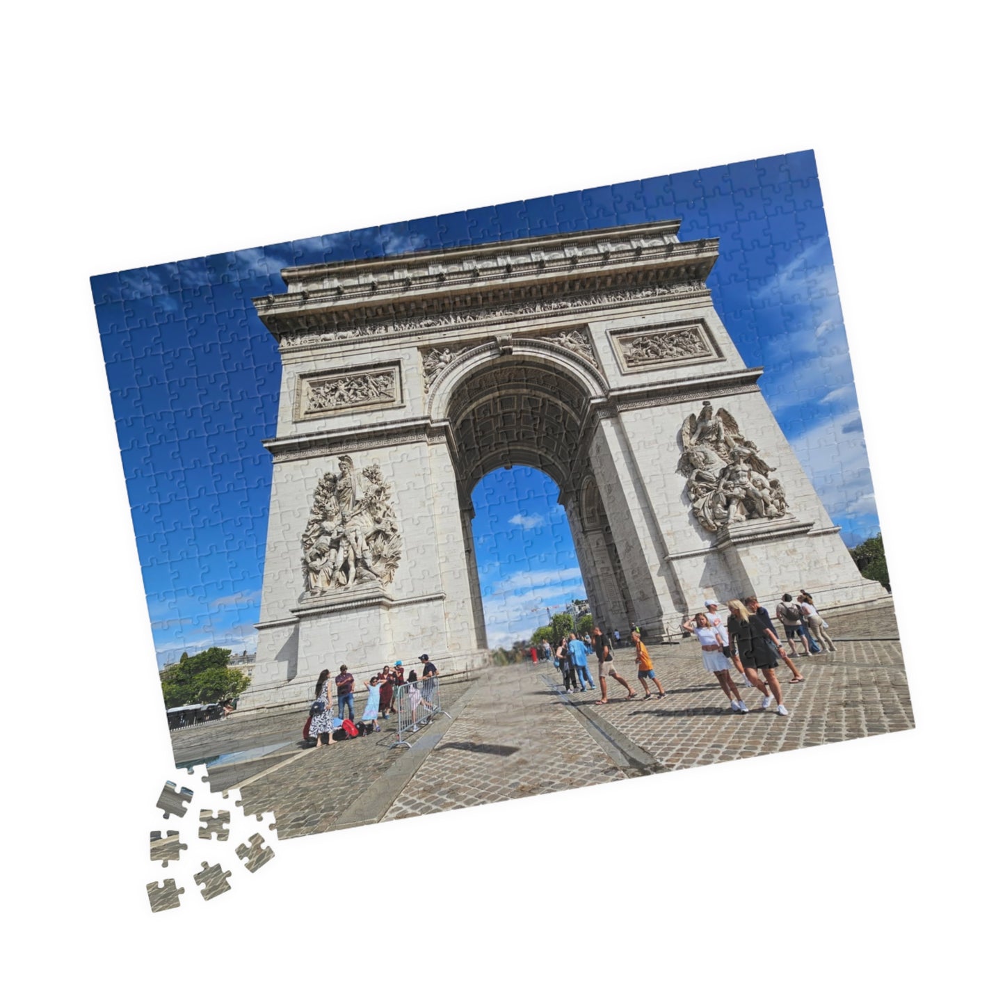 Arc de Triomphe Puzzle - Realistic View, French Architecture Jigsaw Game for Adults, Parisian Landmark Gift, Brain Teaser, Travel Theme 520 pcs (Horizontal) Puzzle The Puzzle Chest