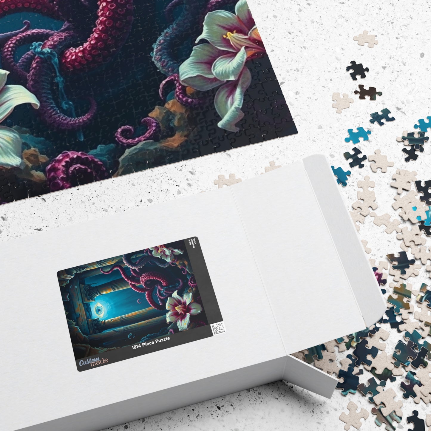 Mystical Underwater Octopus Puzzle Art, Perfect Gift for Ocean Lovers, Nautical Home Decor, Relaxation Activity, Unique Challenge Puzzle The Puzzle Chest