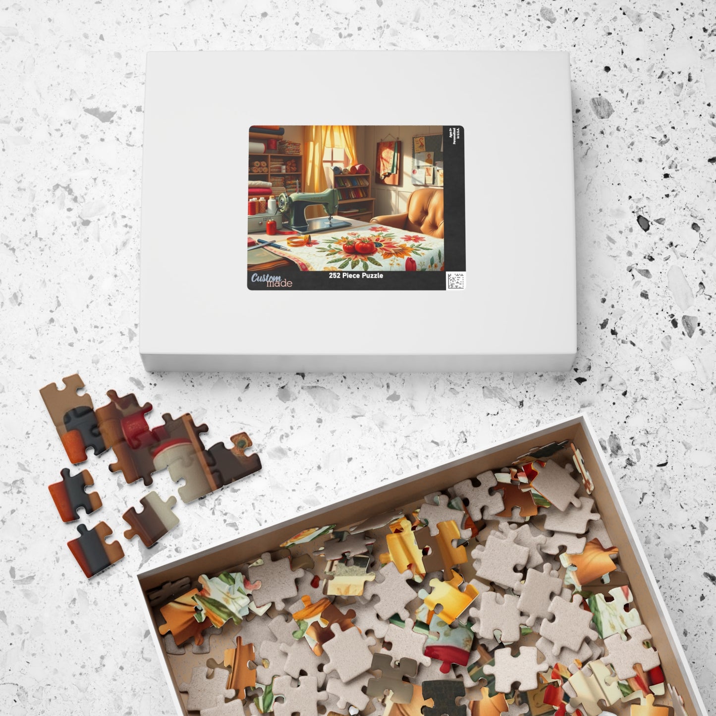 Charming Sewing Studio Jigsaw Puzzle, Craft Room Crafting Essentials, Relaxing Hobby Activity, Mindfulness Gift, Stay at Home Entertainment Puzzle The Puzzle Chest