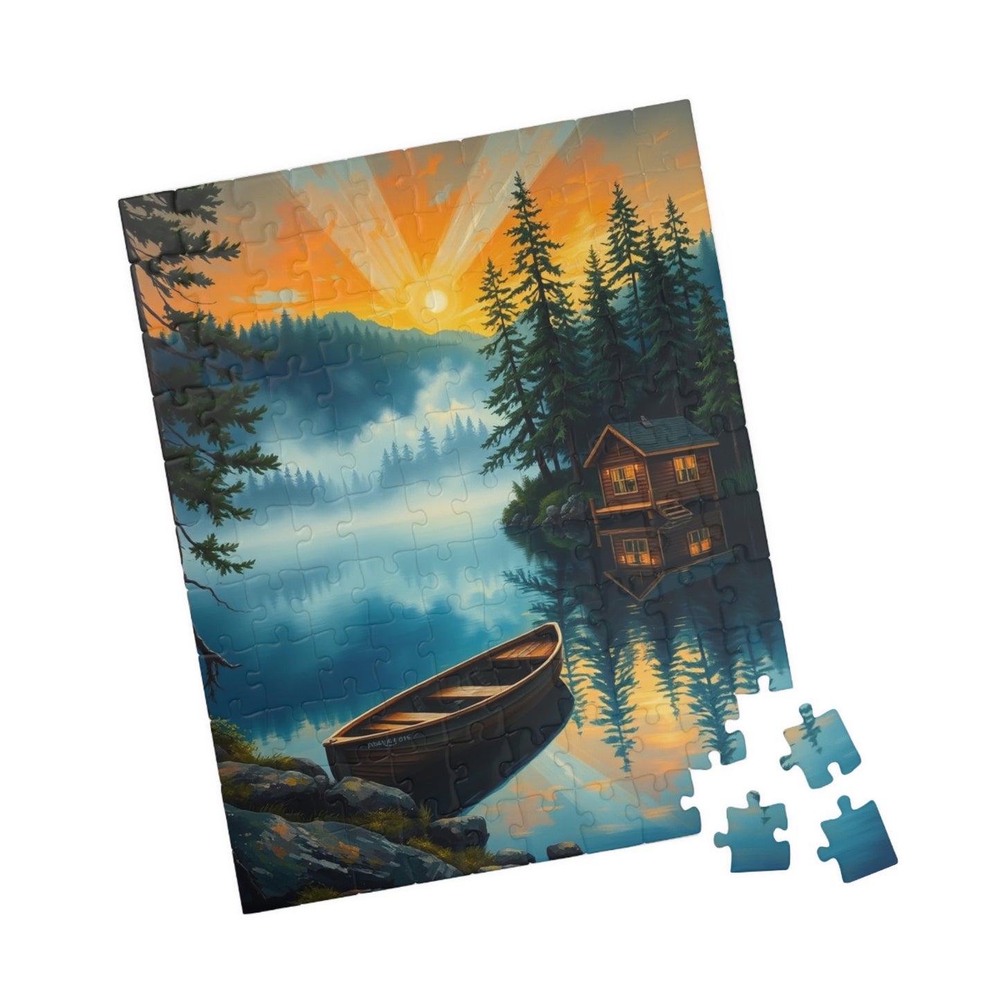 Serene Nature Scene Puzzle, 110-1014 Piece Jigsaw Puzzle, Tranquil Home Decor, Family Activity, Gift for Nature Lovers Puzzle The Puzzle Chest
