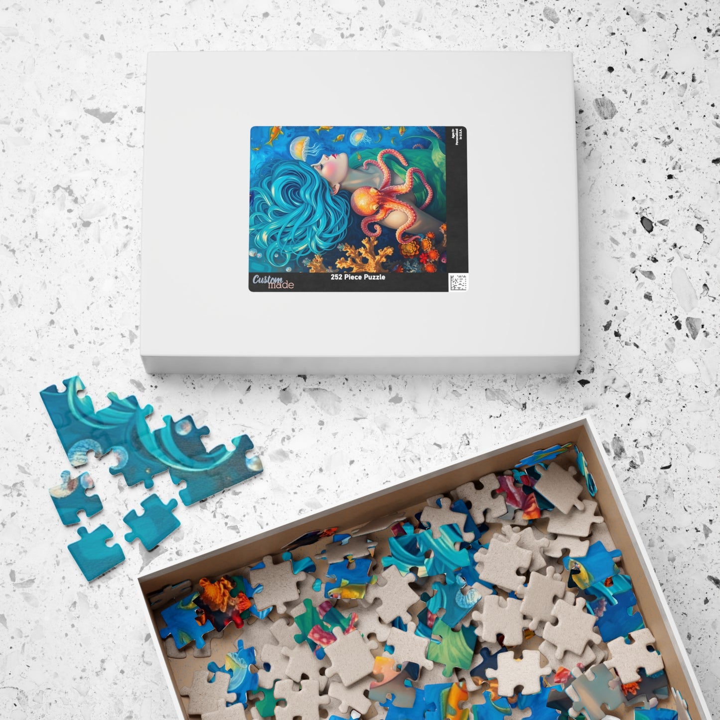 Enchanting Ocean Goddess Puzzle, 110, 252, 520, 1014-piece Jigsaw, Perfect Gift for Ocean Lover, Home Entertainment, Meditation, Game Night
