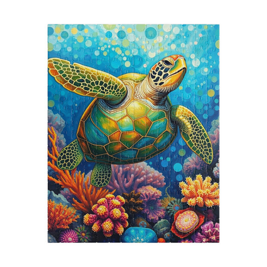 Sea Turtle Mosaic Jigsaw Puzzle for Adults 252 pcs (Vertical) Puzzle The Puzzle Chest