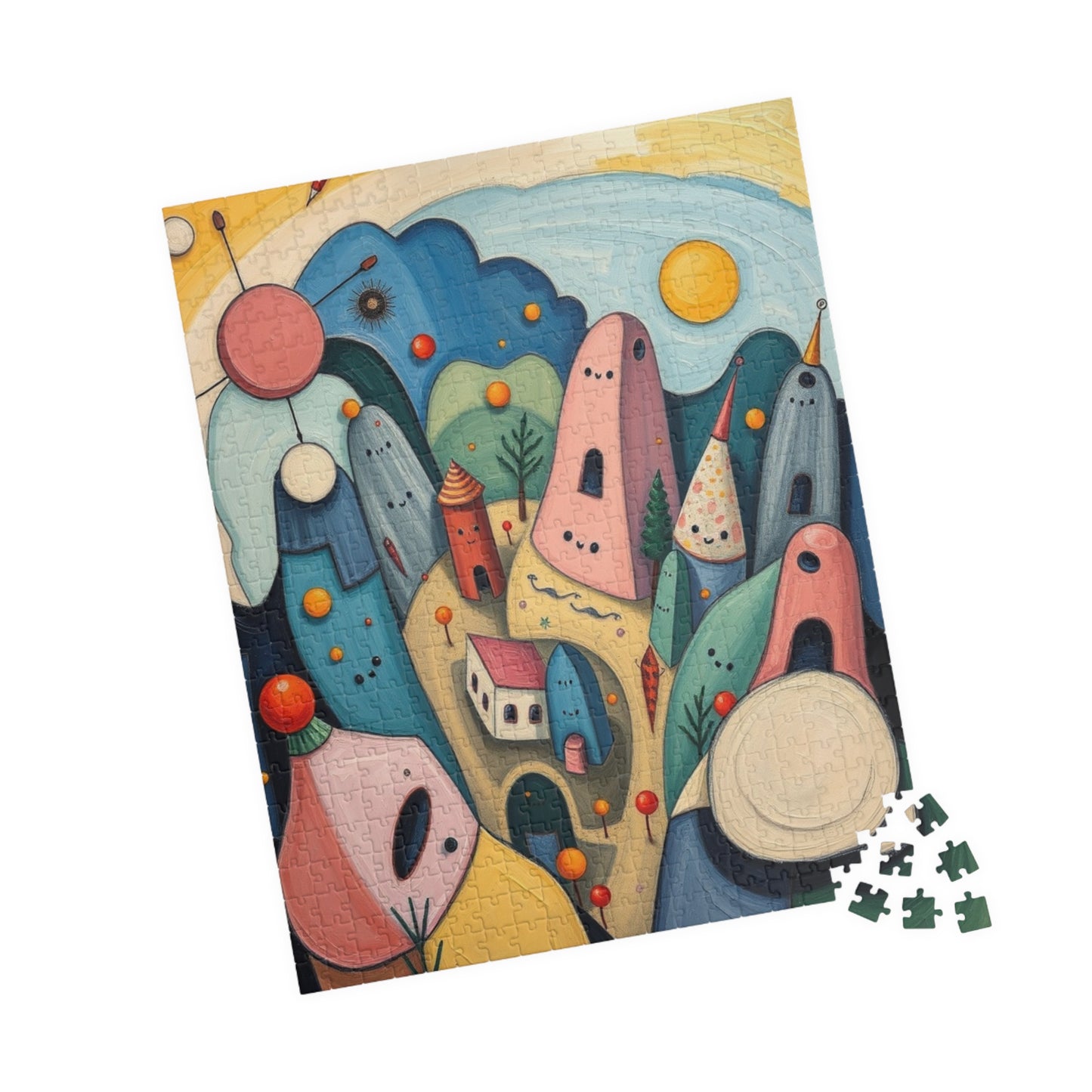 Whimsical Landscape Jigsaw Puzzle, 110-1014 Pieces Fantasy Village, Colorful Artwork, Creative Activity for Family or Solo Fun, Mindful Gift Puzzle The Puzzle Chest