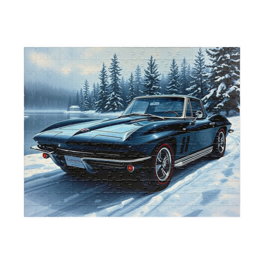 Vintage Corvette Puzzle, Nostalgic Car Art Jigsaw 252 pcs (Horizontal) Puzzle The Puzzle Chest