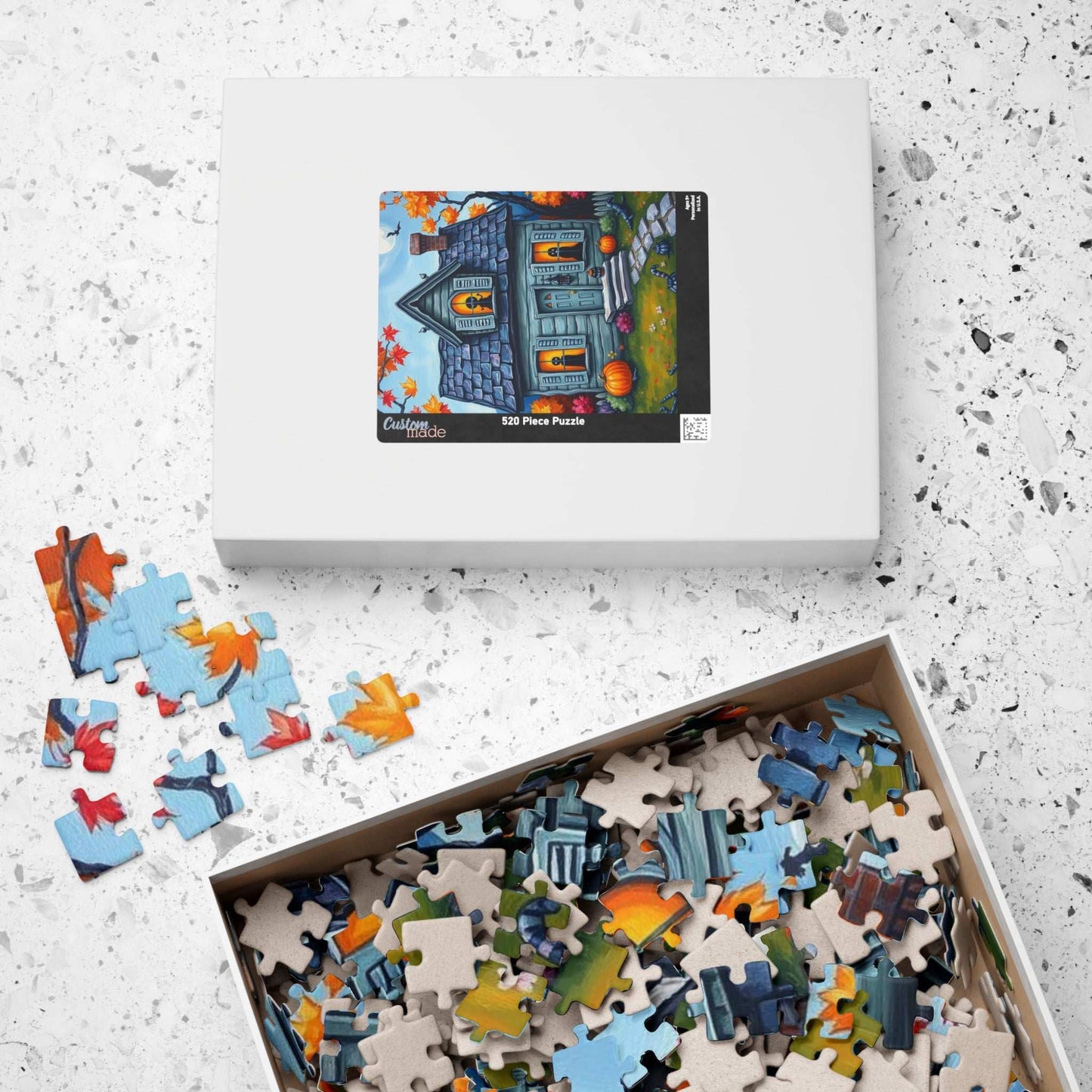 Autum Spirits Abound Jigsaw Puzzle - Halloween Ghost Puzzle for Adults Ideal for Family Game Night, Puzzle Lover Gift, Fun for Fall Occasion