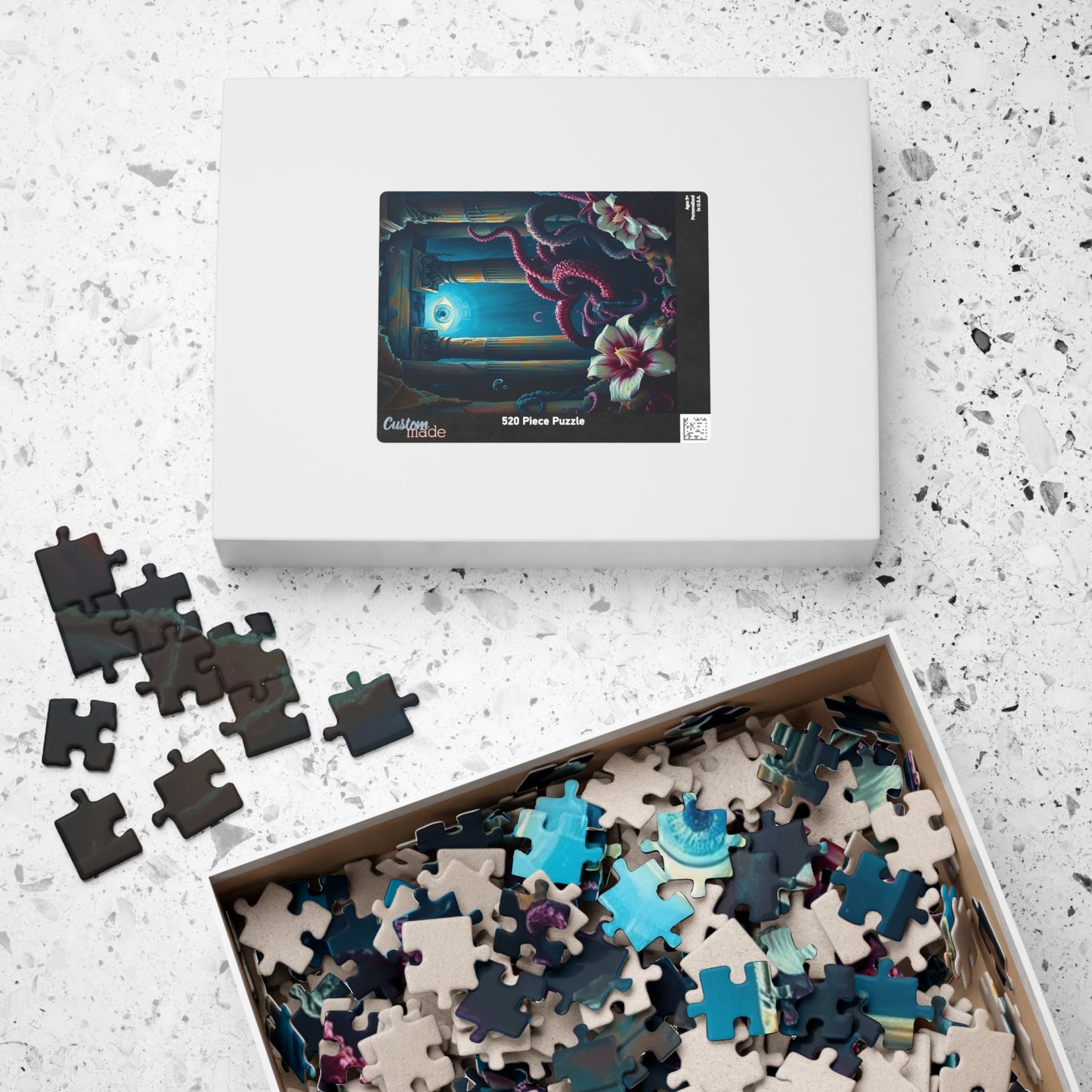 Mystical Underwater Octopus Puzzle Art, Perfect Gift for Ocean Lovers, Nautical Home Decor, Relaxation Activity, Unique Challenge Puzzle The Puzzle Chest