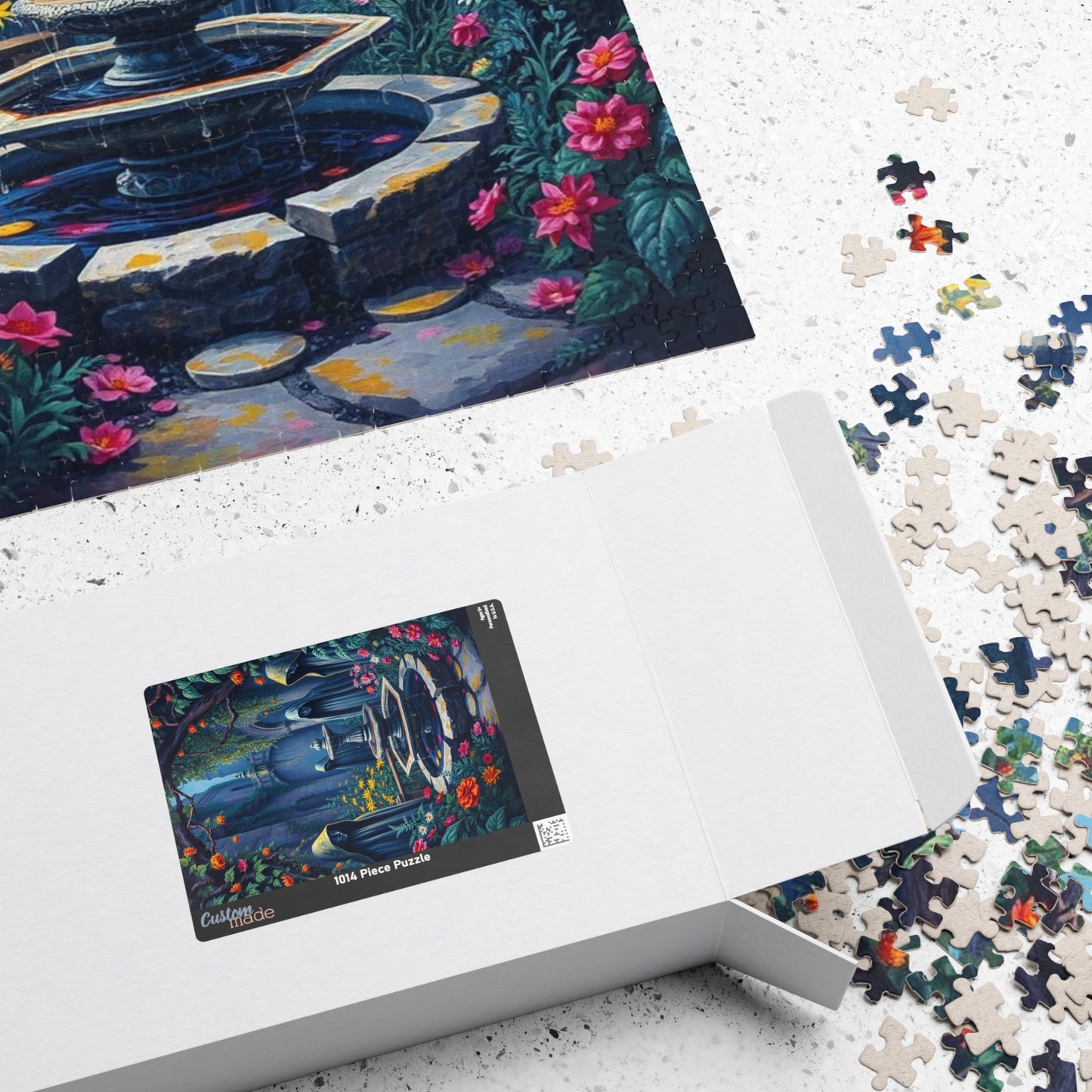 Haunting Gothic Garden Puzzle (110, 252, 520, 1014-piece), Bioluminescent Flowers Stone Statues, Mysterious Tabletop Jigsaw Game, Giftable Puzzle The Puzzle Chest