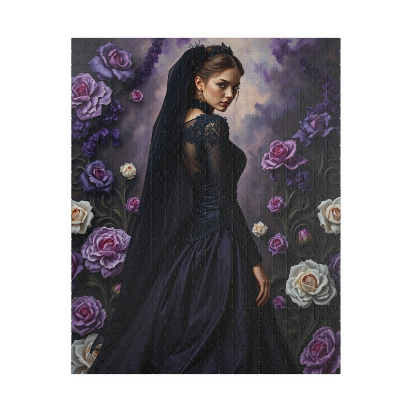 Dark Elegance Art Puzzle, Gothic Puzzle, Puzzle Gift for Adults, Unique Home Décor, Family Game Night, 110-1014 Pieces 520 pcs (Vertical) Puzzle The Puzzle Chest