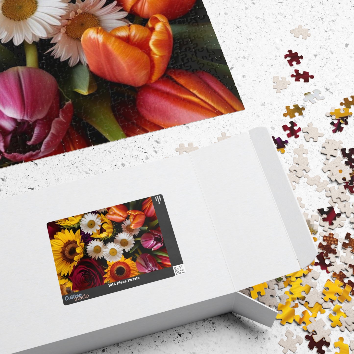 Chaotic Floral Jigsaw Puzzle, Vibrant Flower Collage Art, Gift for Garden Lover and Puzzle Enthusiast, Family Game Night, 110-1014 Piece Puzzle The Puzzle Chest