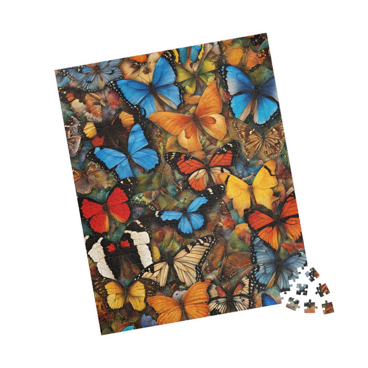 Butterfly Puzzle, Colorful Chaotic Collage Jigsaw, 252 520 1014-Piece Game, Mindfulness Activity, Gift for Nature Lover, Indoor Fun Puzzle The Puzzle Chest