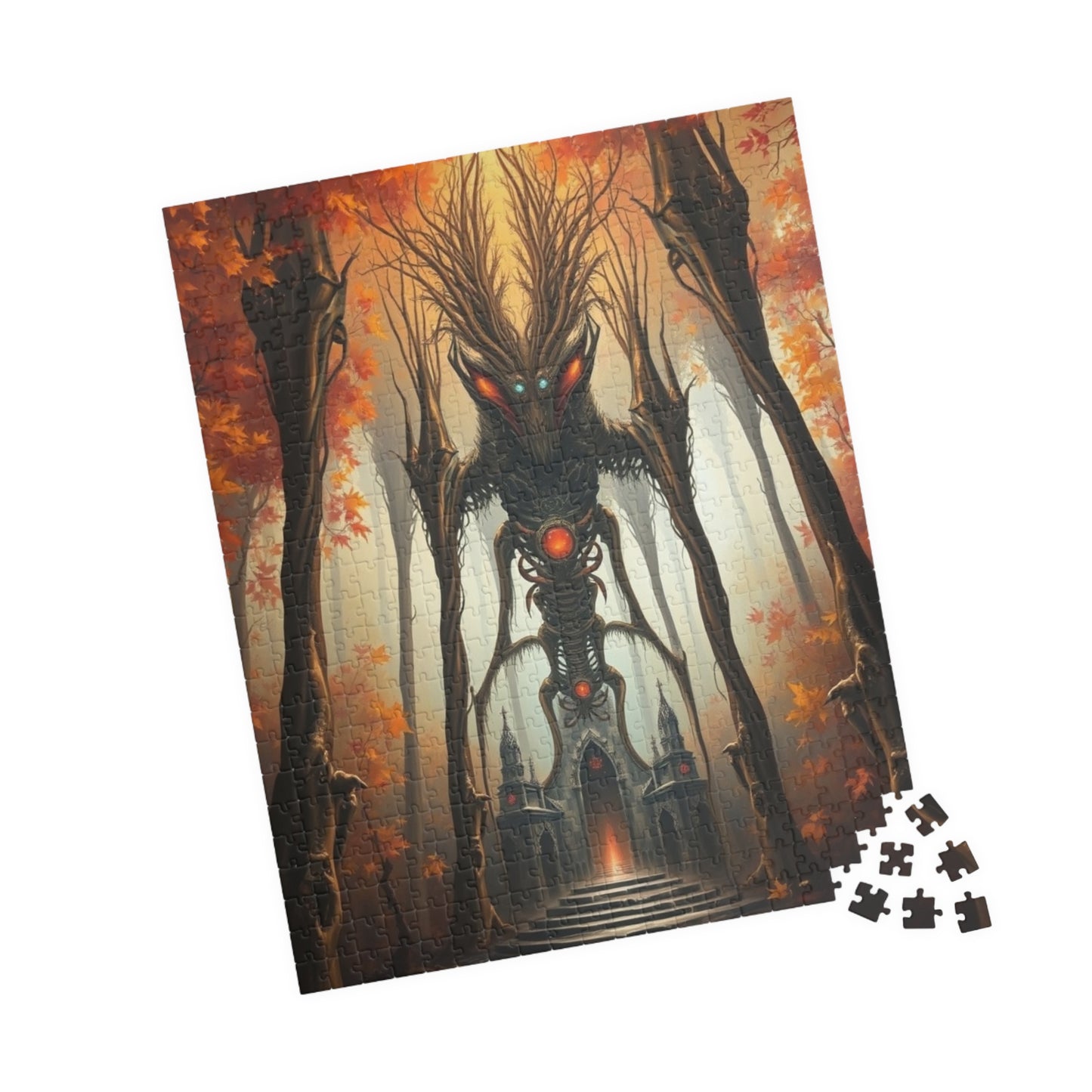Enigmatic Forest Creature Puzzle | 110, 252, 520, 1014-piece | Dark Fantasy Art, Unique Gift for Puzzle Lover, Cozy Nights Solo Fun, Mindful Puzzle The Puzzle Chest