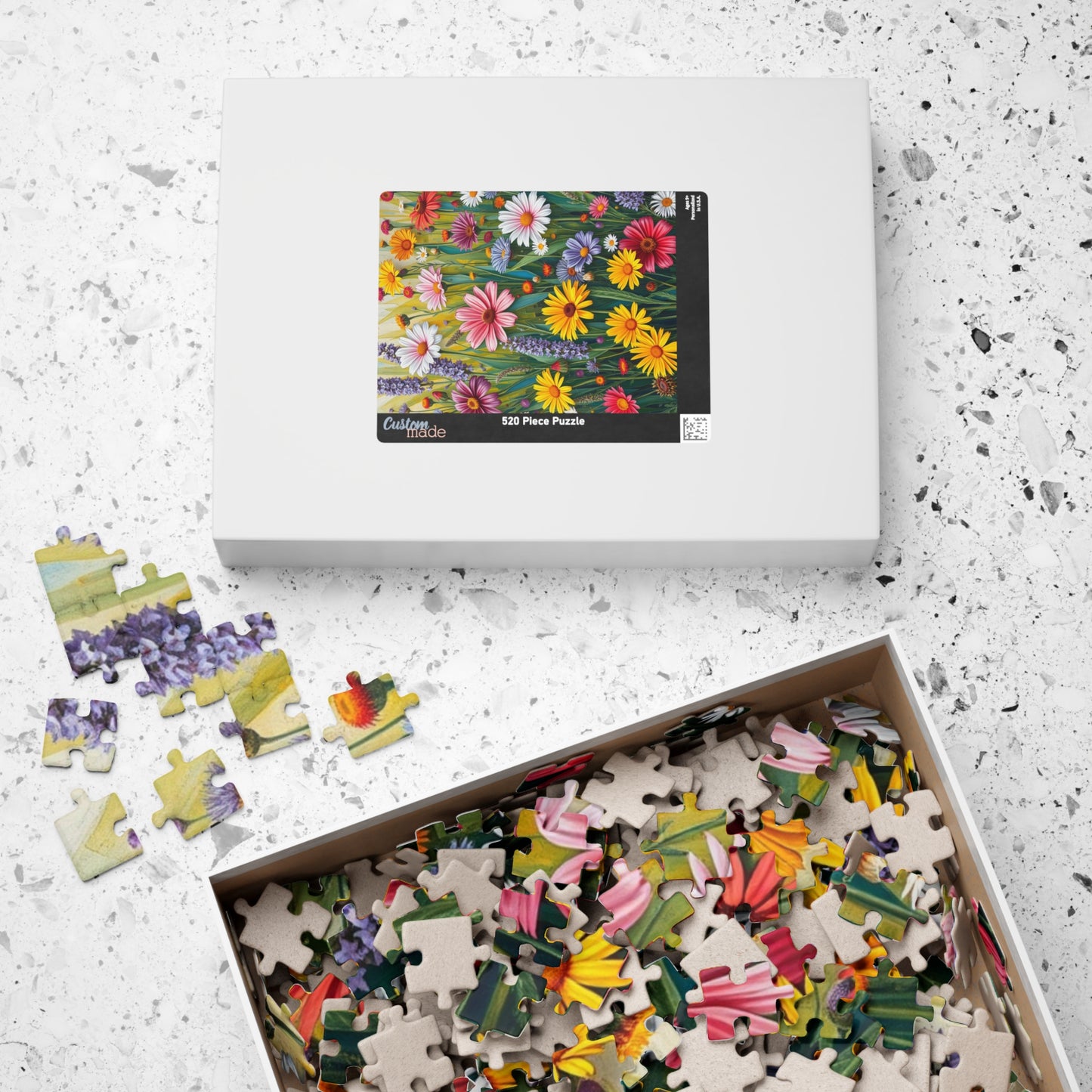Floral Puzzle, Colorful Flower Jigsaw, Nature-Themed Family Game Puzzle The Puzzle Chest