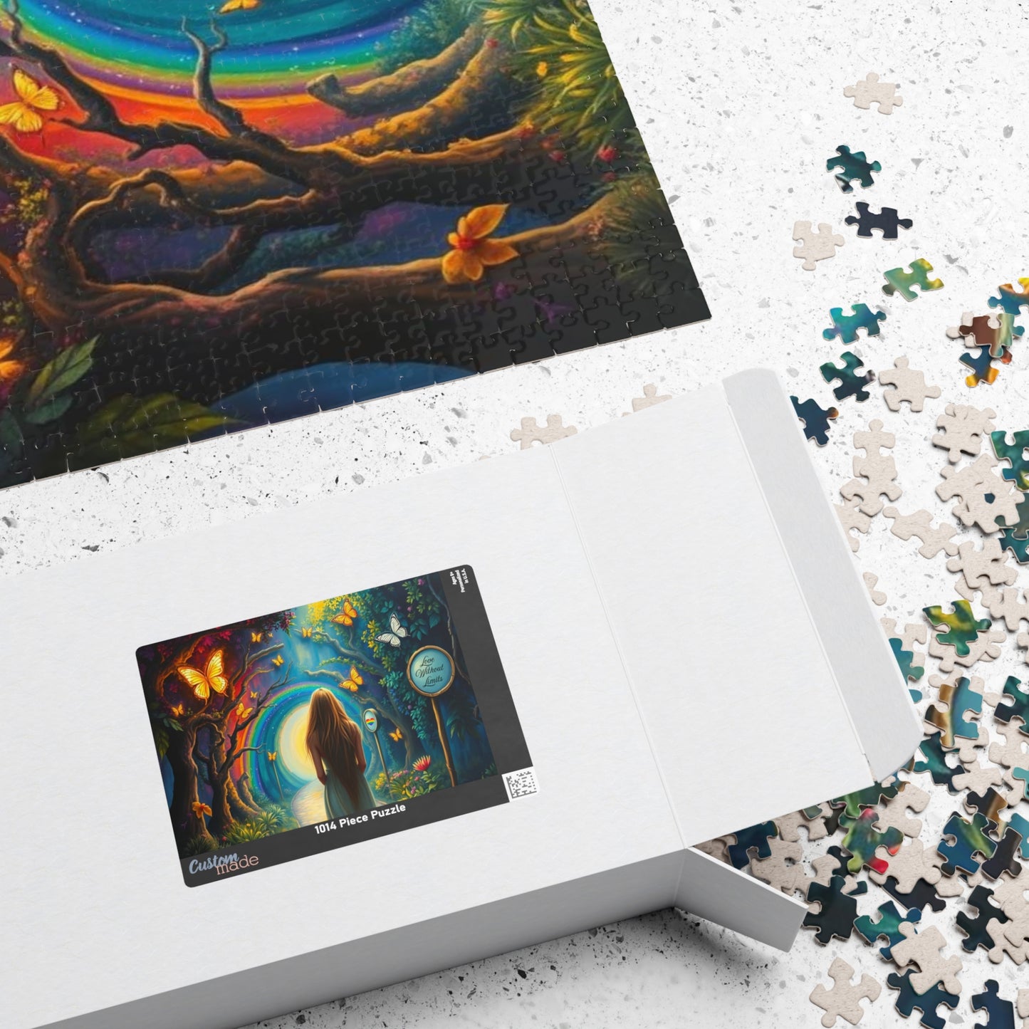 Whispers of the Rainbow Garden Jigsaw Puzzle, Rainbow Puzzle, LGBTQ Puzzle Art Pride Month Gift for Adults, Family Activity, Mindfulness Puzzle The Puzzle Chest