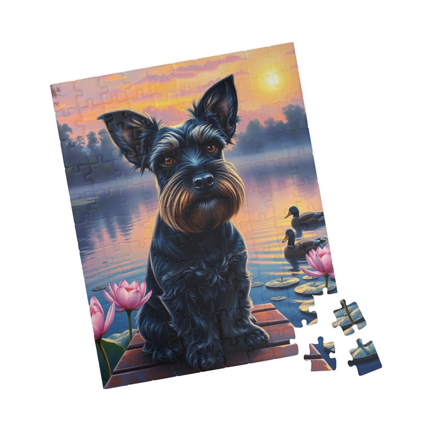 Charming Dog Jigsaw Puzzle - Miniature Schnauzer, Animal Lovers Gift for Pet Owner, Family Game Night, Creative Home Entertainment Puzzle The Puzzle Chest