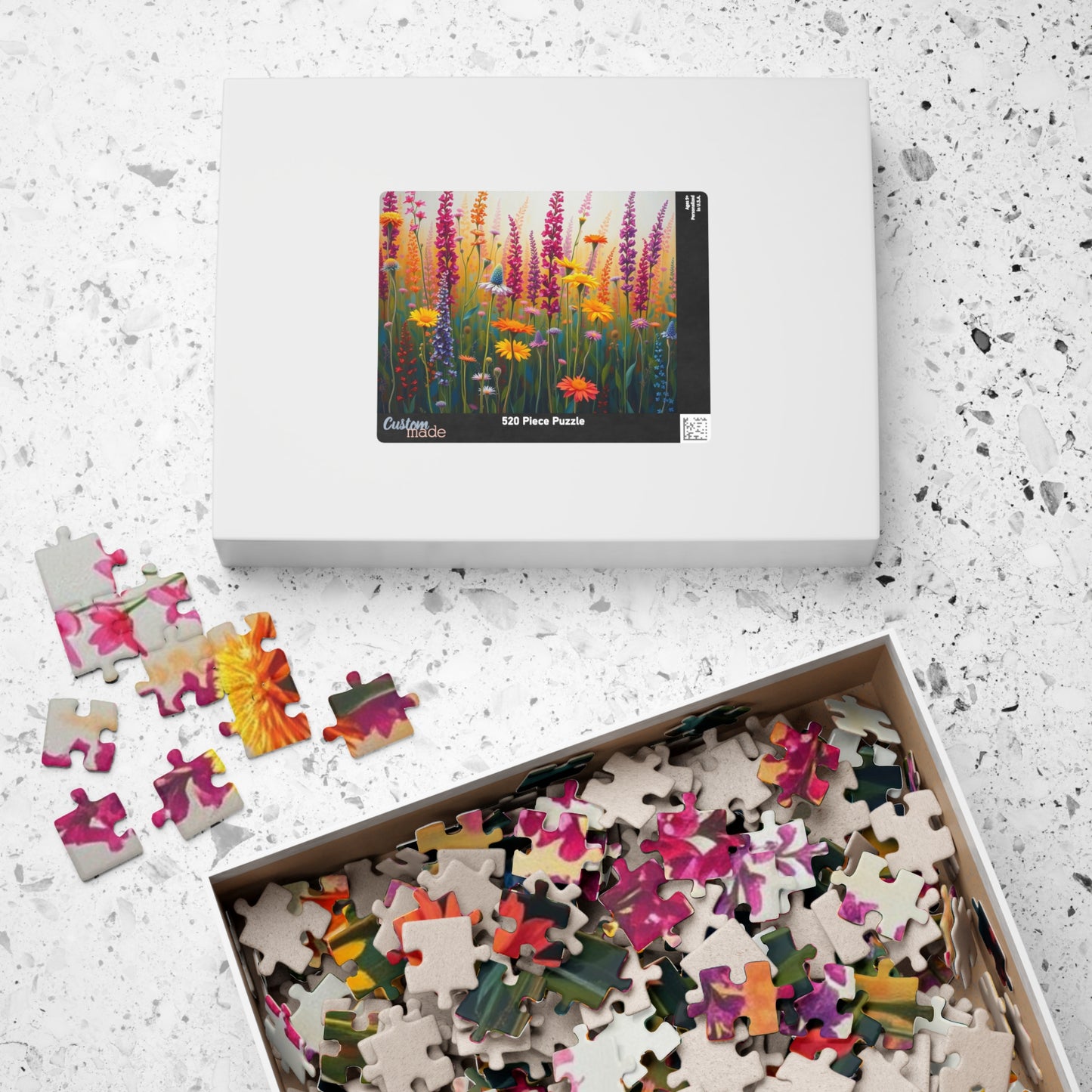 Floral Serenity Puzzle, Jigsaw Puzzle Game for Home Entertainment, Gift for Nature Lovers, Family Night, Mindfulness Activity, Brain Teaser Puzzle The Puzzle Chest
