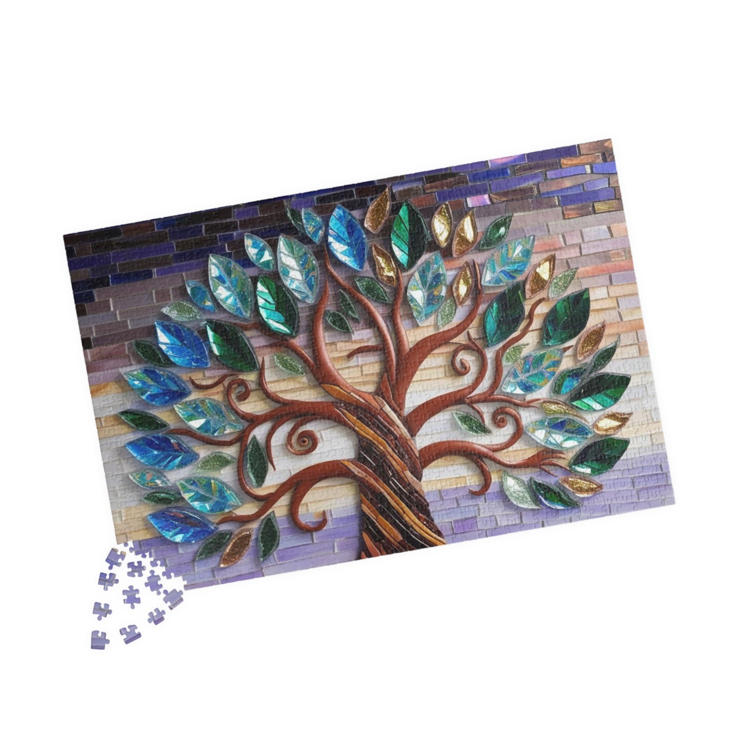 Tree of Life Mosaic Jigsaw Puzzle, Artistic Game for Puzzle Enthusiasts, Mindfulness Activity, Relaxation Gift, Stained Glass Art Home Decor Puzzle The Puzzle Chest