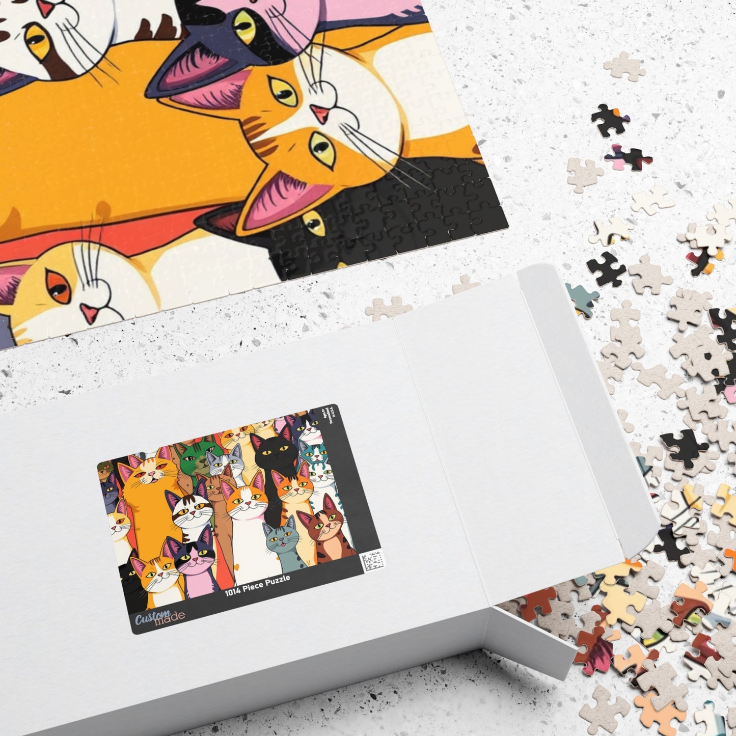 Colorful Cat Puzzle - Pop Art Jigsaw, Cat Lovers, Family Game Night, Pet Birthday Gift, Jigsaw Puzzle Puzzle The Puzzle Chest