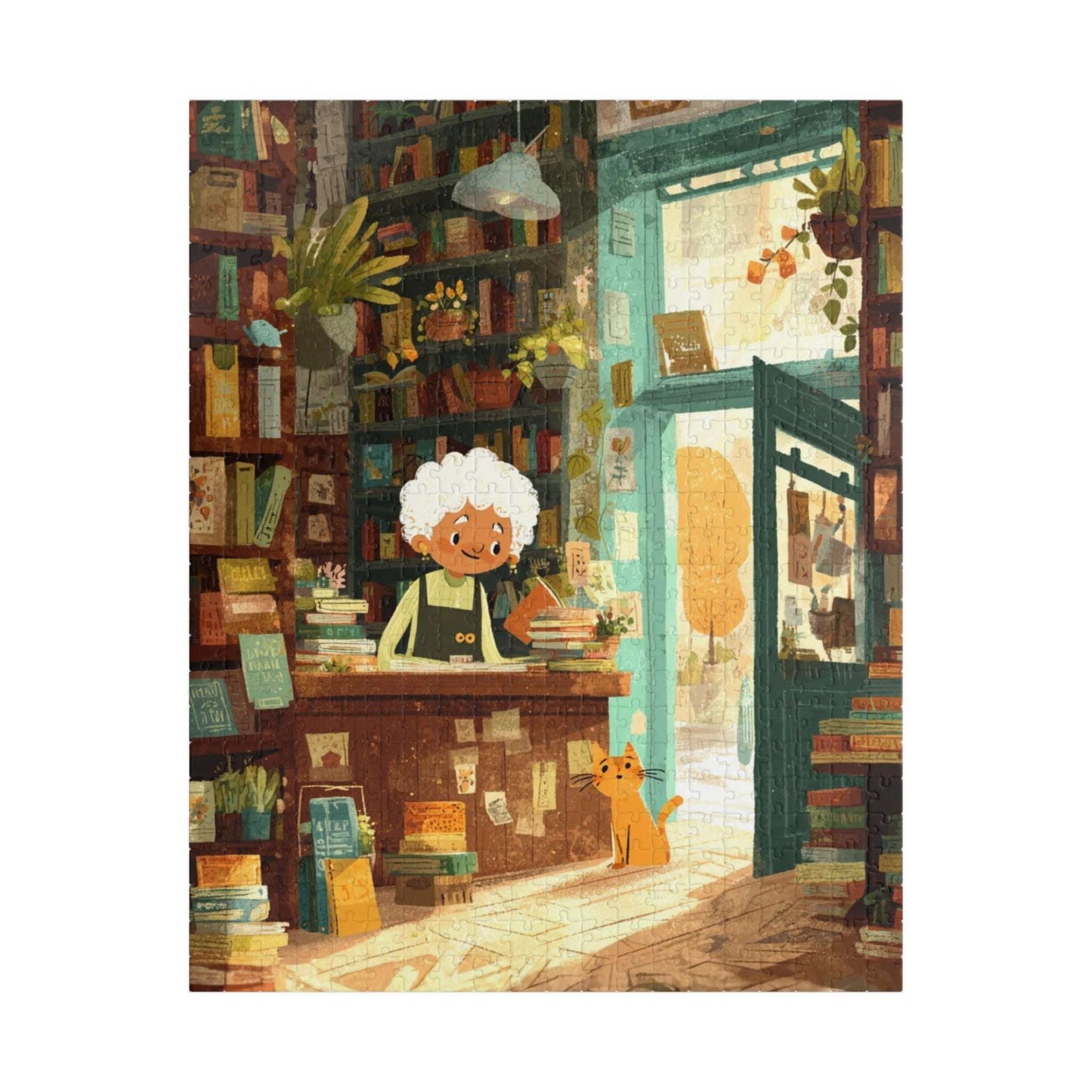 The Reading Nook Puzzle - Cartoon Cozy Bookstore Jigsaw Game for Adults, Best Gift for Book Lovers, Family Game Night Puzzle The Puzzle Chest