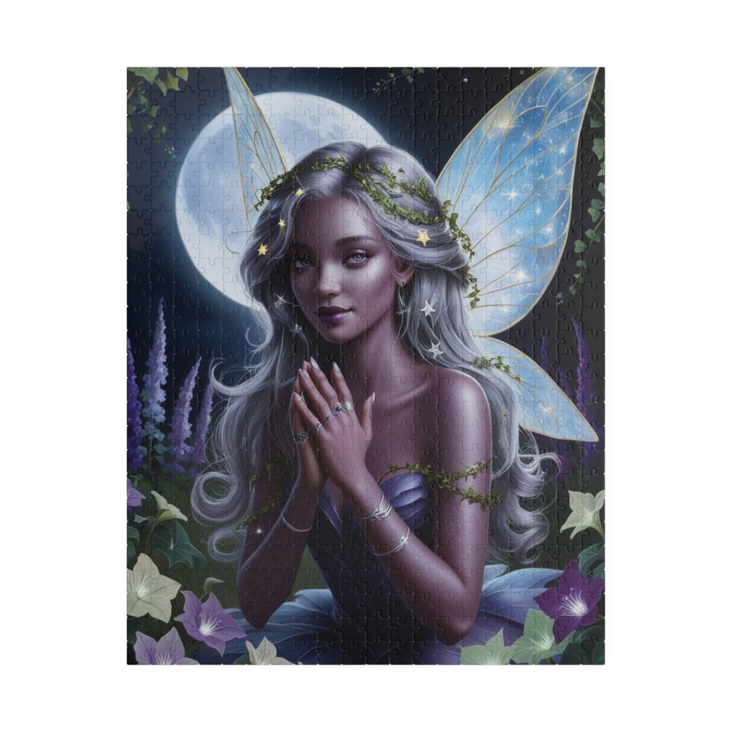 Moonlit Fairy Puzzle | 110-1014 Piece Adult Jigsaw Game | Creative Gift Idea for Puzzle Lover | Mindful Activity for Family Fun Brain Teaser 520 pcs (Vertical) Puzzle The Puzzle Chest
