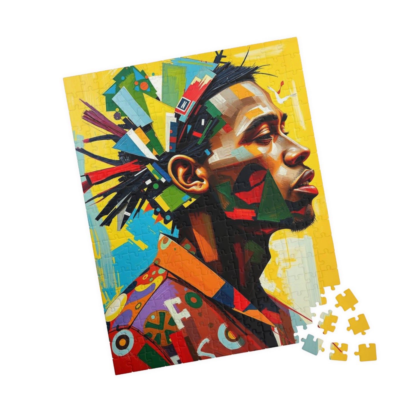 Colorful Black Man Art Puzzle - 110 to 1014 pieces, Unique Gift for Friend, Brain Teaser, Family Fun Activity, Art Enthusiast Puzzle The Puzzle Chest