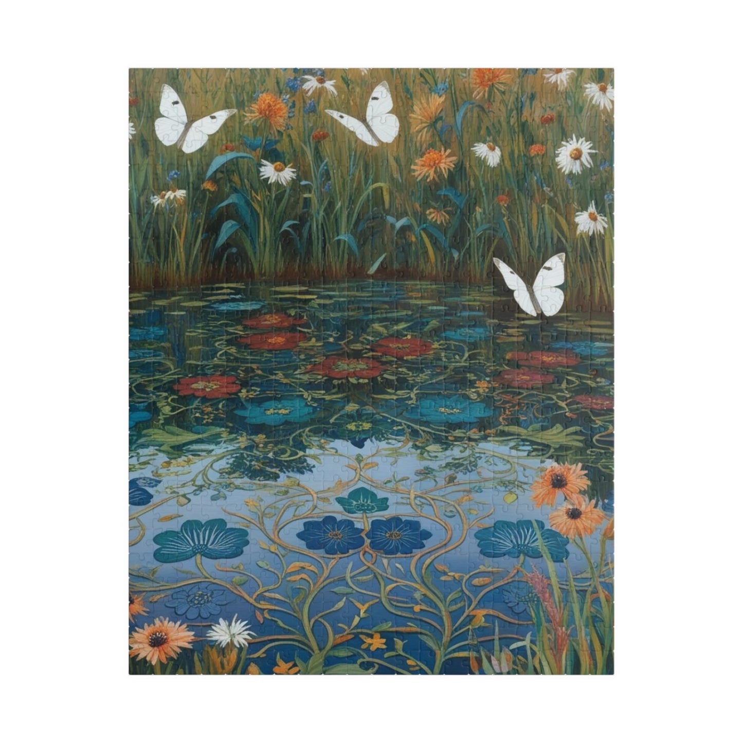Nature-Inspired Puzzle with Butterflies, Eco-Friendly Jigsaw Game, Gift for Nature Lover and Puzzle Enthusiast, Family Game Night, Art Decor 520 pcs (Vertical) Puzzle The Puzzle Chest