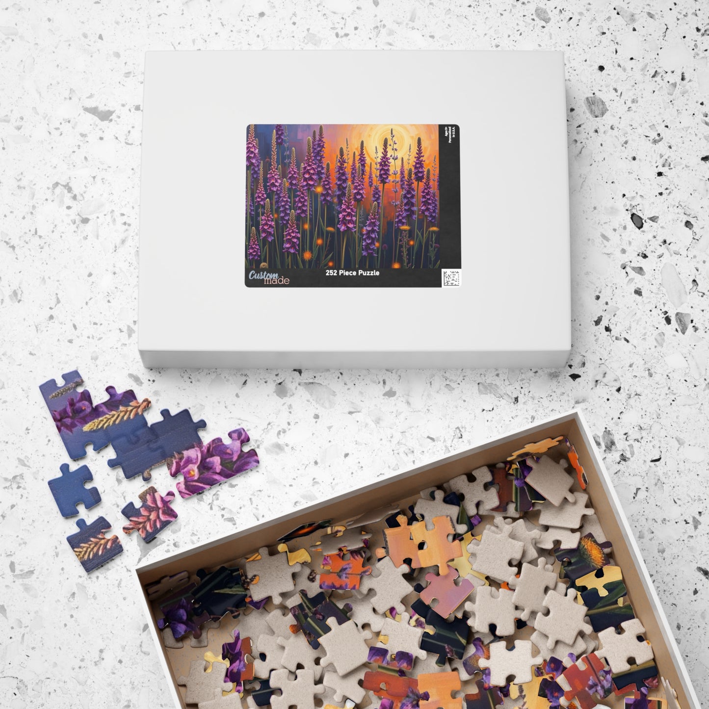Floral Sunrise Puzzle - Mindful Jigsaw Fun for Garden Lover, Family Game Night or Solo Entertainment, Cozy Evening, Nature Enthusiast Gift Puzzle The Puzzle Chest