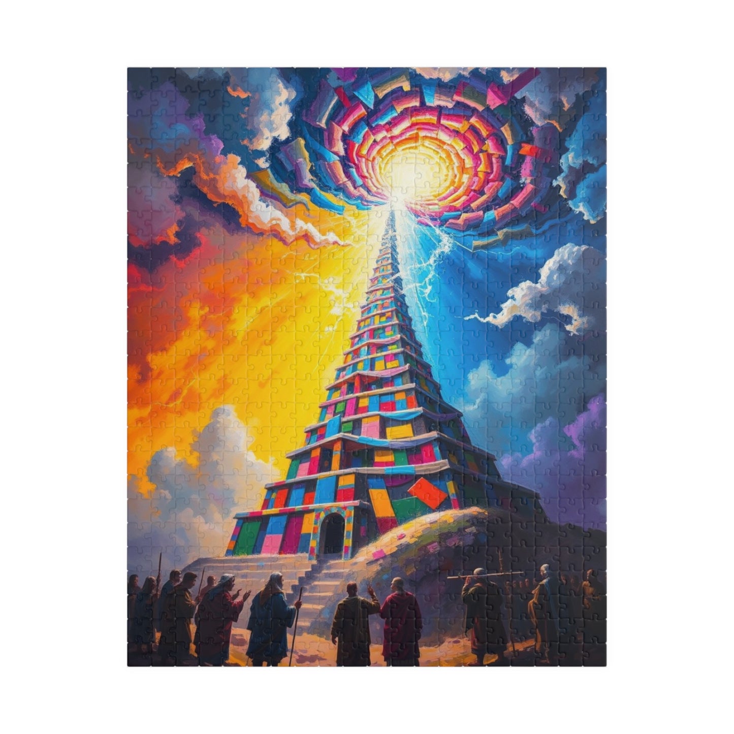 Tower of Babel Jigsaw Puzzle, Christian Bible Art, Educational Game, Family Bonding Entertainment, Religious Gift for Friends, Cognitive Fun 520 pcs (Vertical) Puzzle The Puzzle Chest