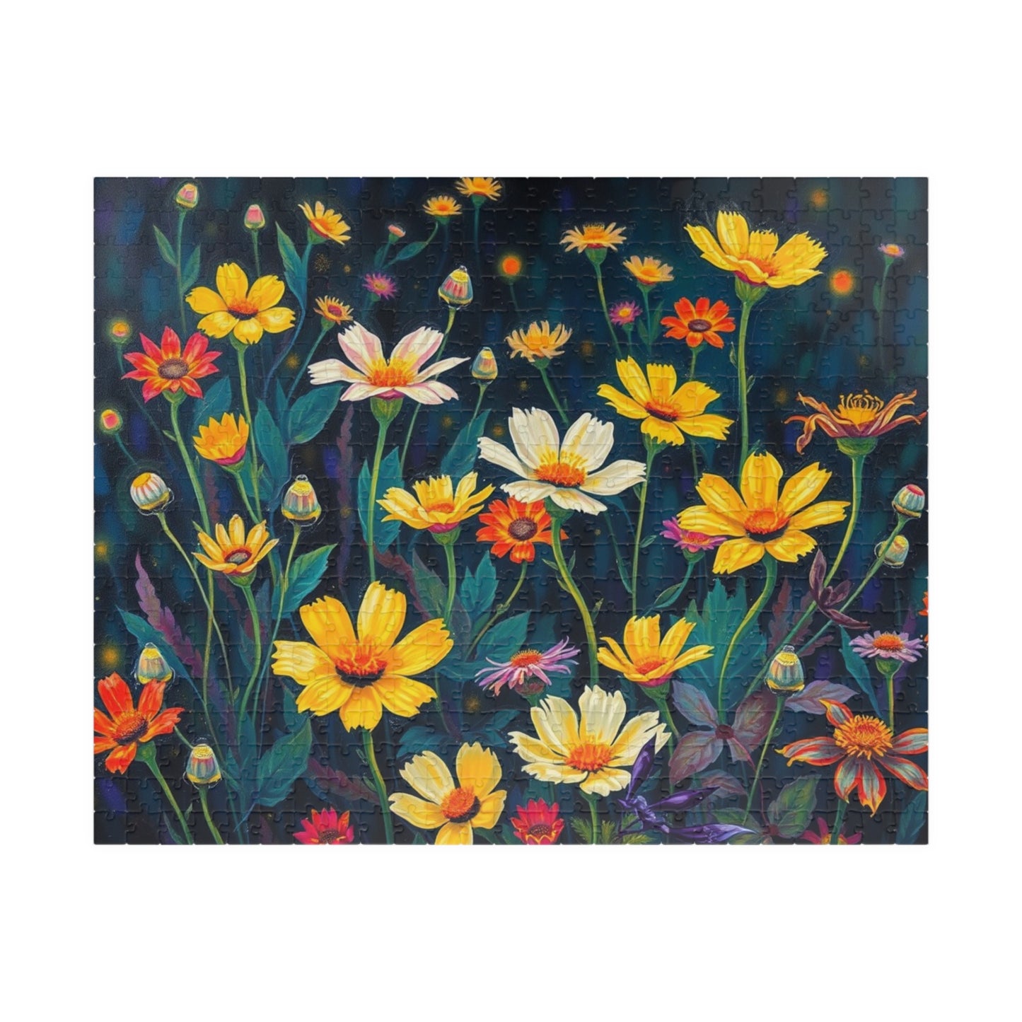 Floral Vibrance Puzzle, Flower Jigsaw Puzzle for Adults, Mindfulness Puzzle Game, Family Fun or Solo Activity, Unique Holiday Birthday Gift 520 pcs (Horizontal) Puzzle The Puzzle Chest