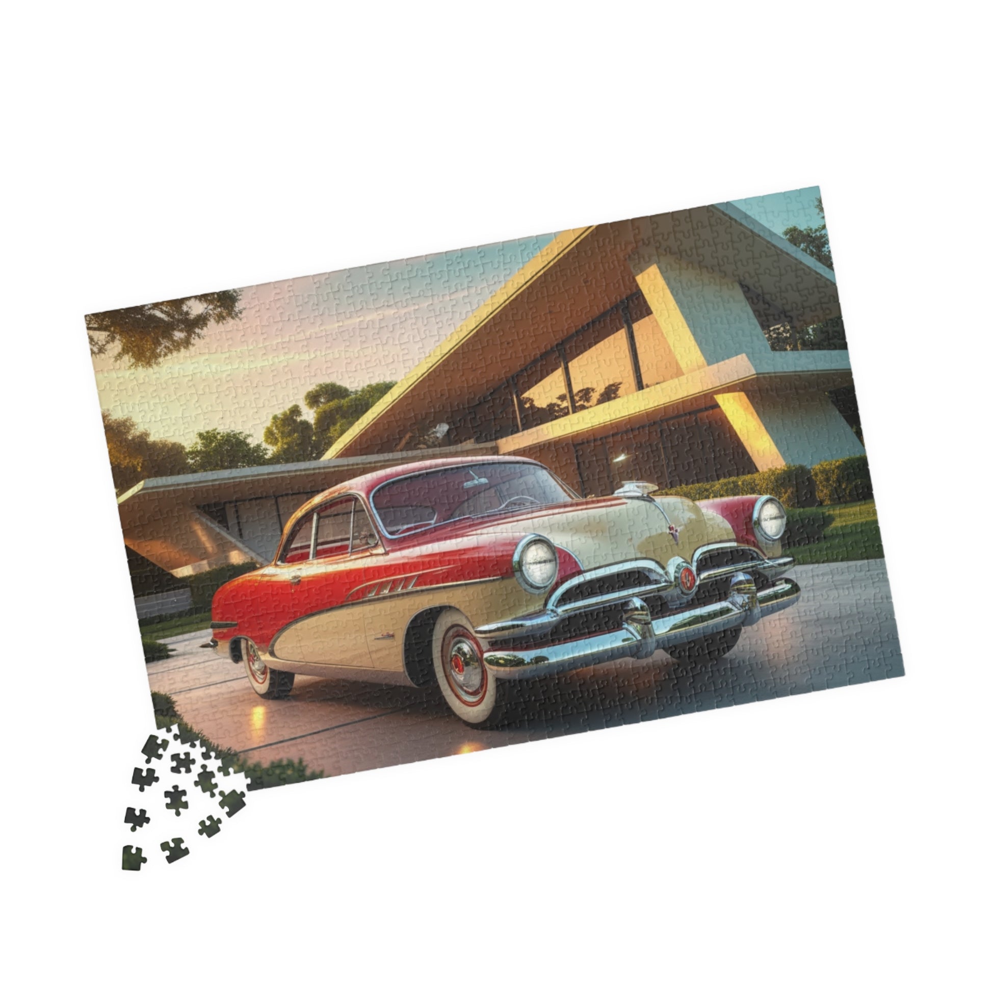 Vintage Car Jigsaw Puzzle, 1953 Manhattan, Classic Automobile Art Puzzle The Puzzle Chest