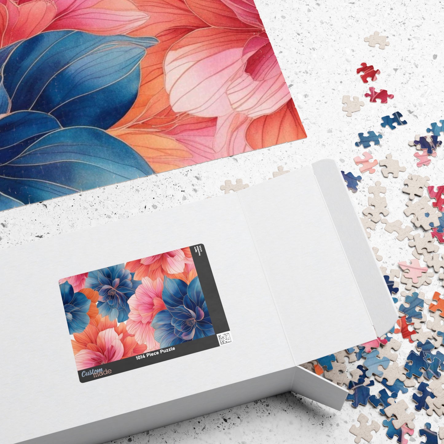 Floral Puzzle - Vibrant Flower Artwork, Jigsaw Puzzle, Home Entertainment, Friend Gift for Flower Lover, Family Fun Activity, Relaxing Hobby Puzzle The Puzzle Chest
