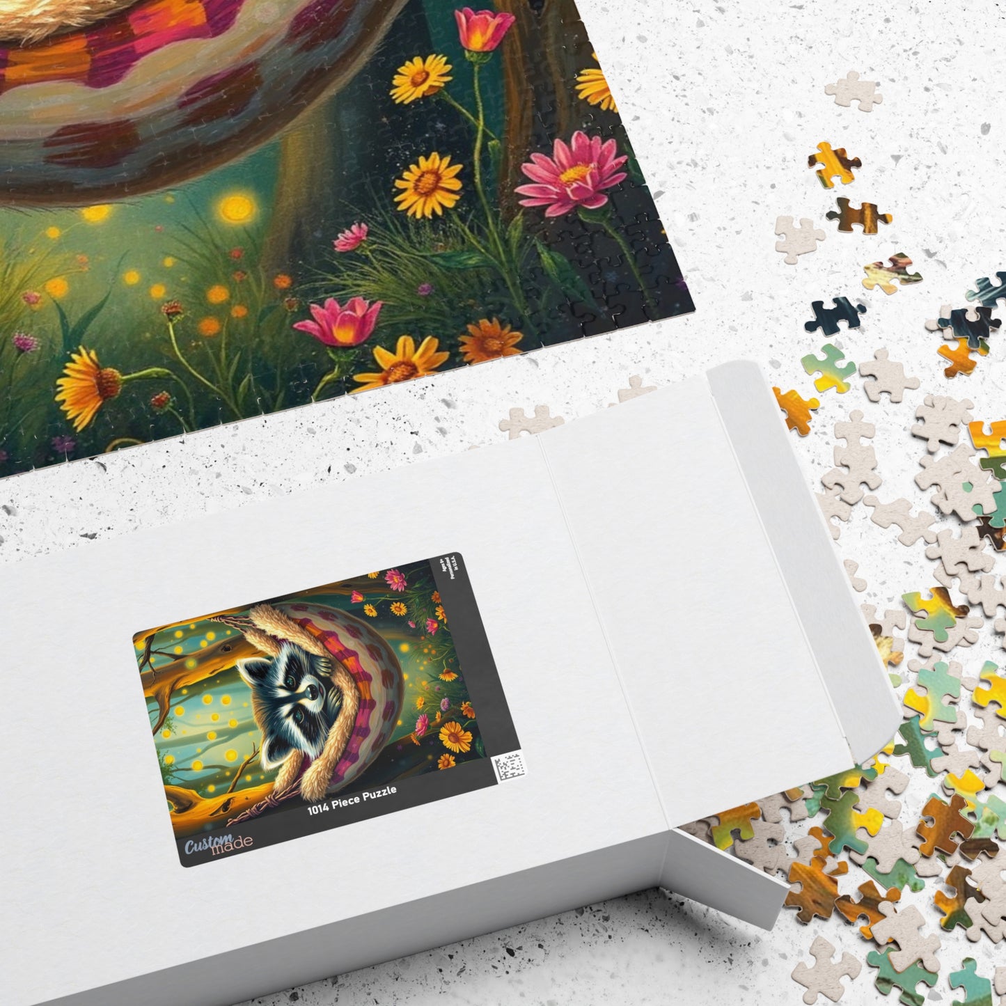 Whimsical Raccoon Puzzle, 110-1014-Piece, Nature-Themed Fun Family Activity, Gift for Animal Lovers, Cozy Home Entertainment, Brain Teaser Puzzle The Puzzle Chest