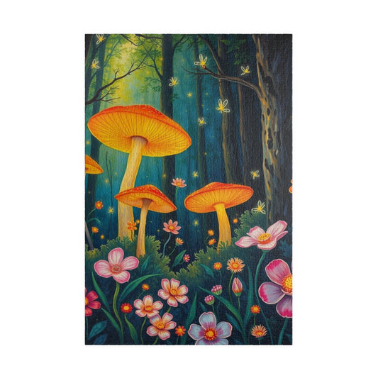 Mushroom Forest Puzzle, Nature-Themed Jigsaw Game, 110-1014 Piece Family or Solo Fun, Holiday Birthday Gift for Nature Lover, Friend 1014 pcs (Vertical) Puzzle The Puzzle Chest