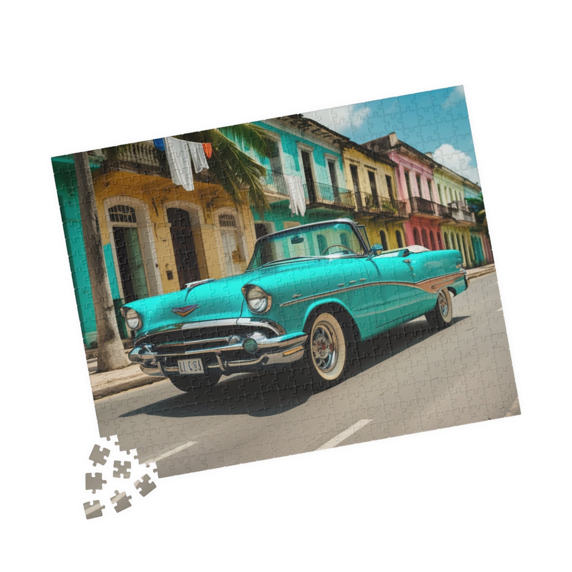 Vintage Car Puzzle - 1957 Convertible Jigsaw Game Puzzle The Puzzle Chest