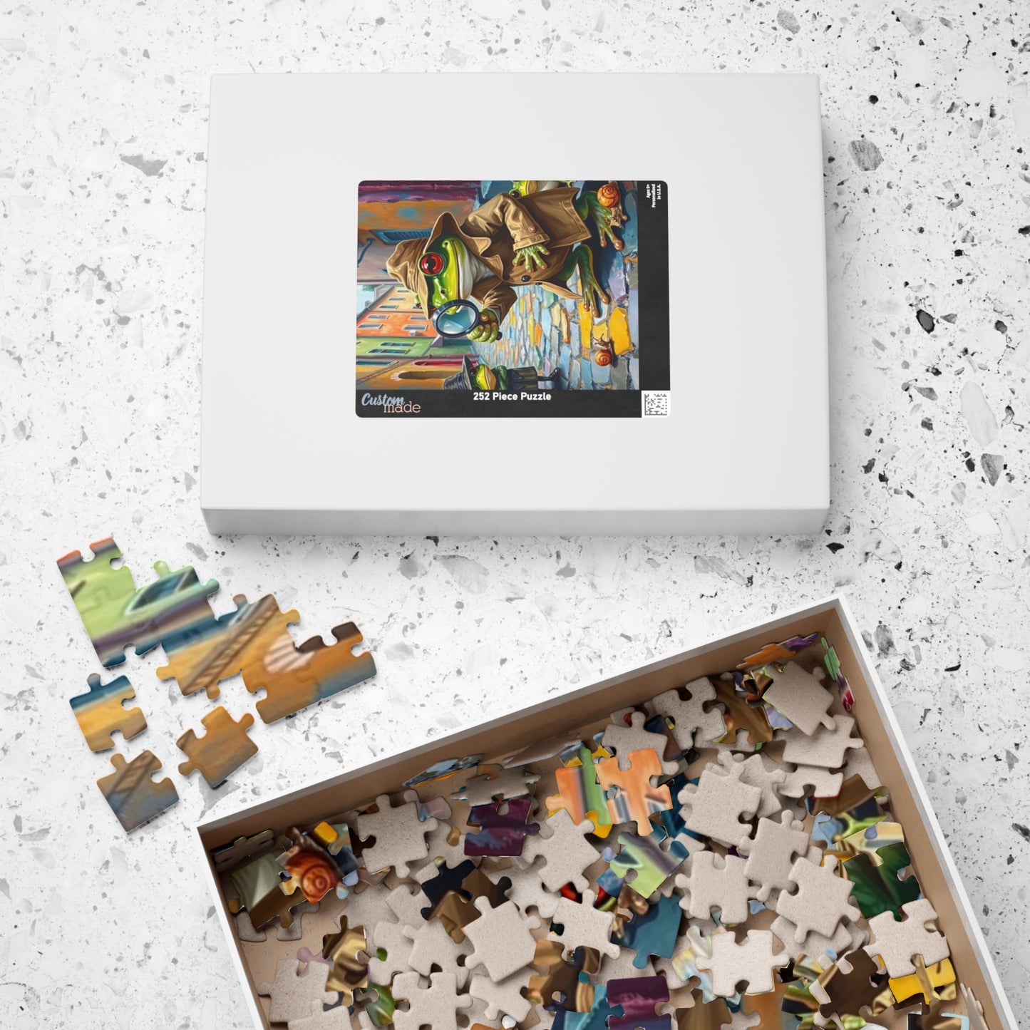 Detective Frog Jigsaw Puzzle - Whimsical Animal Jigsaw for Puzzle Lovers, Family Fun, Game Night, Creative Gift for Adults, Brain Teaser Puzzle The Puzzle Chest