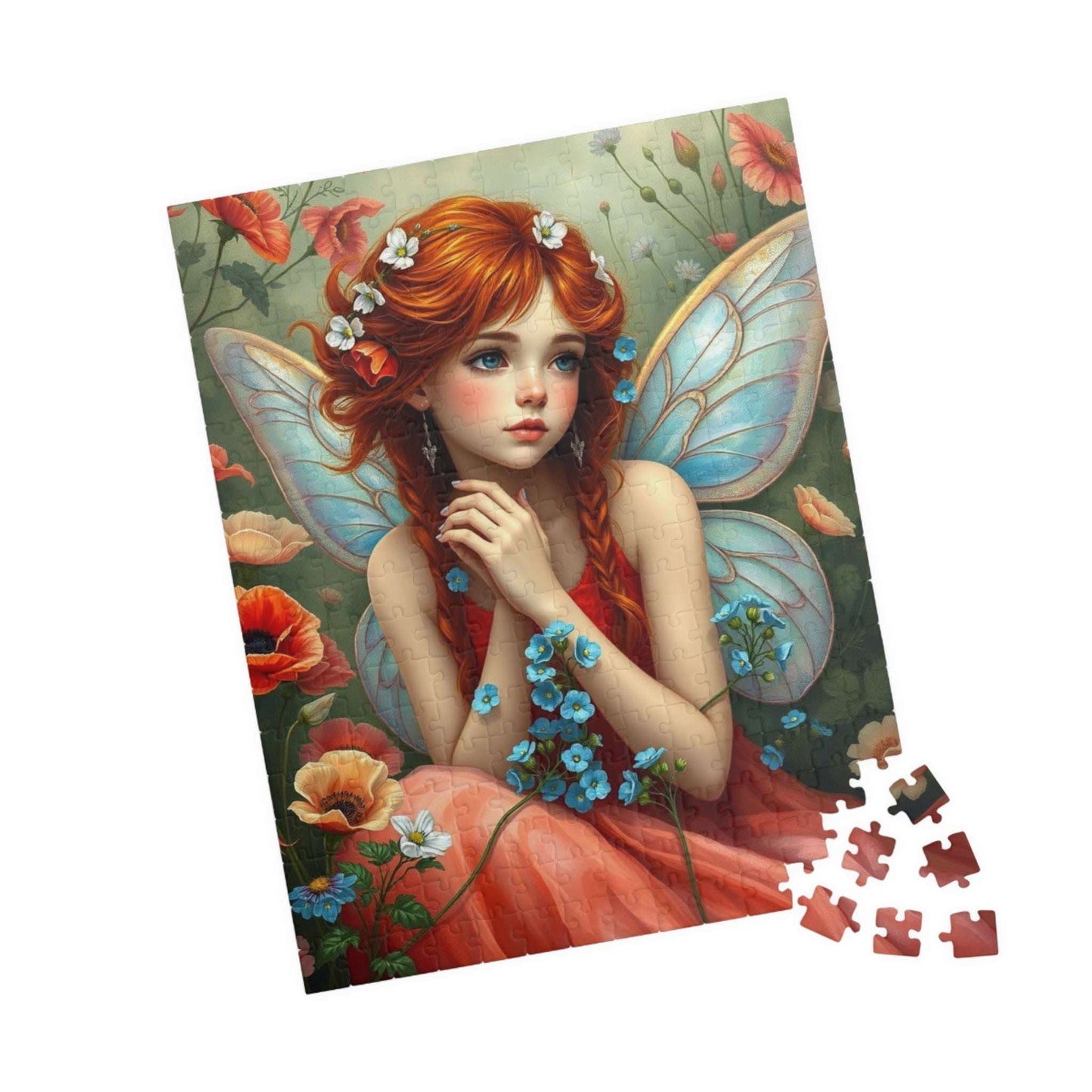 Auburn Flower Fairy Puzzle - Summer Garden Fantasy Jigsaw with Wildflowers, 110-1014 Piece Puzzle Lover Gift for Mindful Family or Solo Fun