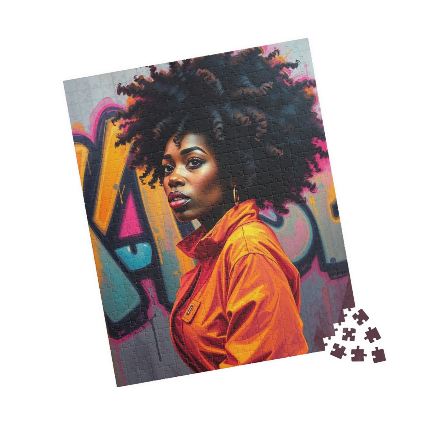 Colorful Afro Woman Puzzle Jigsaw Game - 110, 252, 520, 1014-piece | Perfect For Family Fun, Unique Gifts, Art Lovers, Puzzle Enthusiasts Puzzle The Puzzle Chest