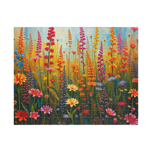 Vibrant Floral Wildflower Jigsaw Puzzle - 110, 252, 520, 1014-piece, Fun for Family Game Night, Gift for Nature Lovers 252 pcs (Horizontal) Puzzle The Puzzle Chest