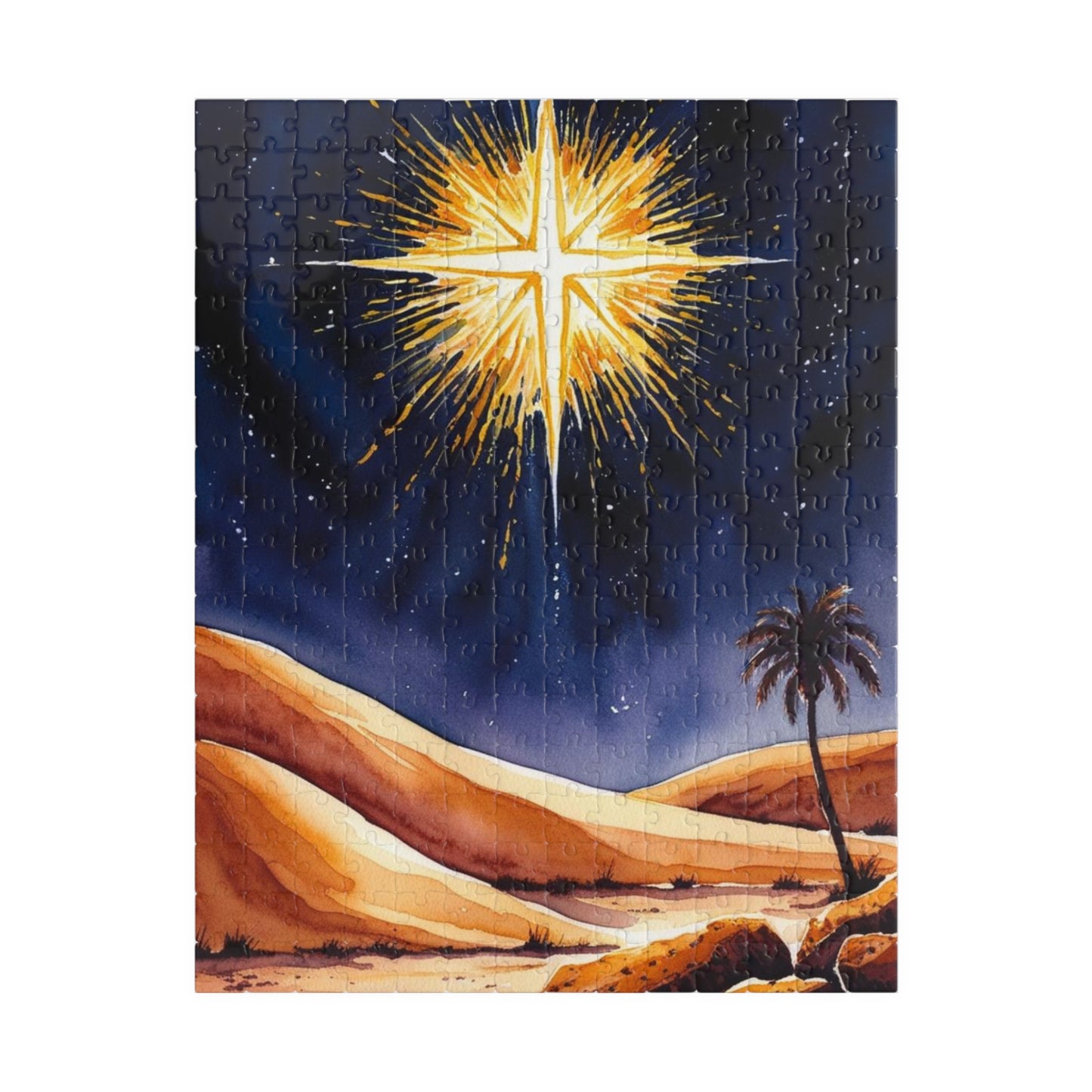 Star of David Jigsaw Puzzle, Religious Theme Faith-Based, 110, 252, 520, 1014 Piece - Holiday Gift, Jewish Holiday Celebration, Mindfulness 252 pcs (Vertical) Puzzle The Puzzle Chest