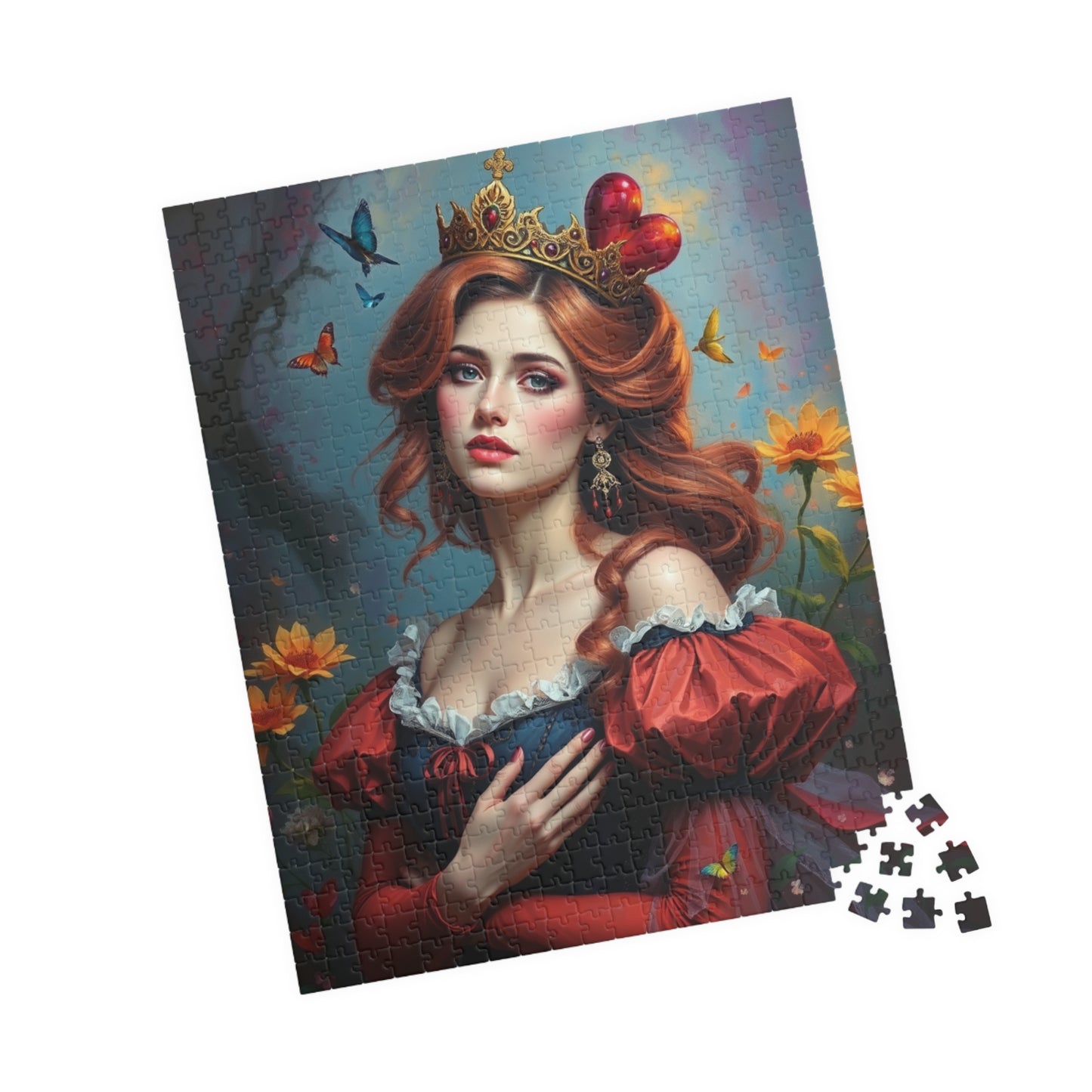 Jigsaw Puzzle - Woman in Queen of Hearts Costume, 110 252 520 1014 Pieces, Fun Family Activity, Relaxing Hobby, Gift Idea, Party Game, Home Puzzle The Puzzle Chest