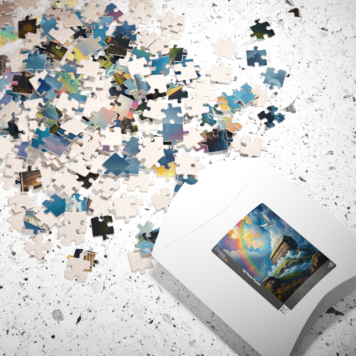 Noah's Ark Puzzle, Religious Jigsaw Game, Christian Art Puzzle, Fun Family Activity, Home Entertainment, Faith Based Gift for Adult Puzzle The Puzzle Chest