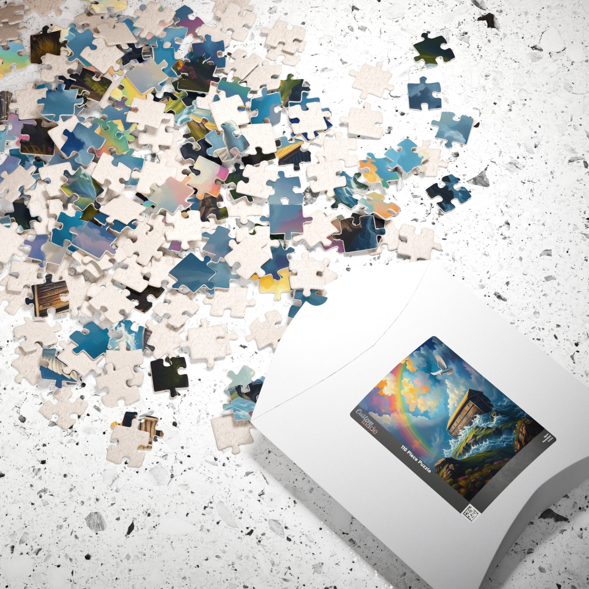 Noah's Ark Puzzle, Religious Jigsaw Game, Christian Art Puzzle, Fun Family Activity, Home Entertainment, Faith Based Gift for Adult Puzzle The Puzzle Chest