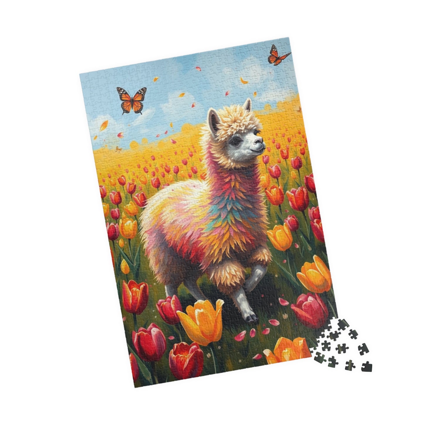 Colorful Llama Jigsaw Puzzle, Flower Nature Theme Adult Game, Fun Family Activity, Ideal Animal Lover Gift, Home Entertainment Mindful Hobby Puzzle The Puzzle Chest