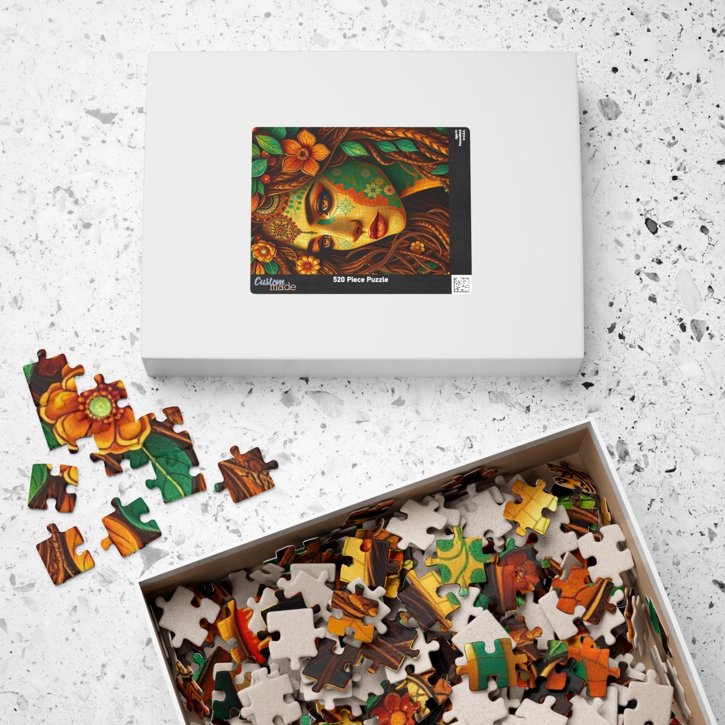 Mosaic Portrait Bohemian Woman Puzzle - Mystical Intricate Art Mindful Jigsaw Game for Adults, Gift for Her, Creative Entertainment, Hobby Puzzle The Puzzle Chest