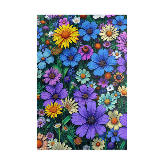Floral Wildflower Jigsaw Puzzle, Blue and Purple Flower Artwork, Ideal for Family Game Night, Nature Lover Puzzle Fanatic Friend Gift 1014 pcs (Vertical) Puzzle The Puzzle Chest
