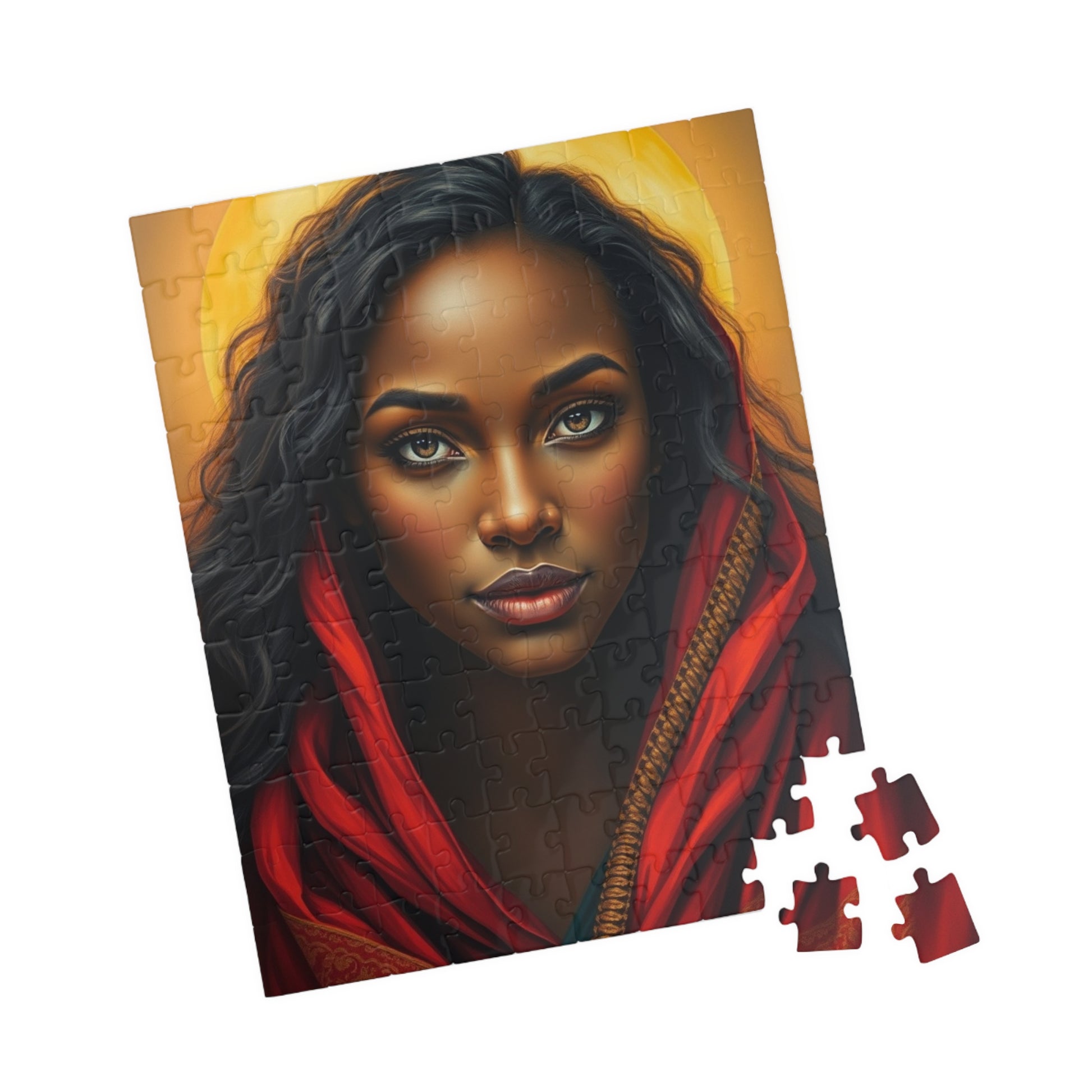 Black Art Puzzle, African American Woman Portrait, Mindfulness Activity, Afrocentric Gift for Art Lover Unique Home Entertainment Relaxation Puzzle The Puzzle Chest