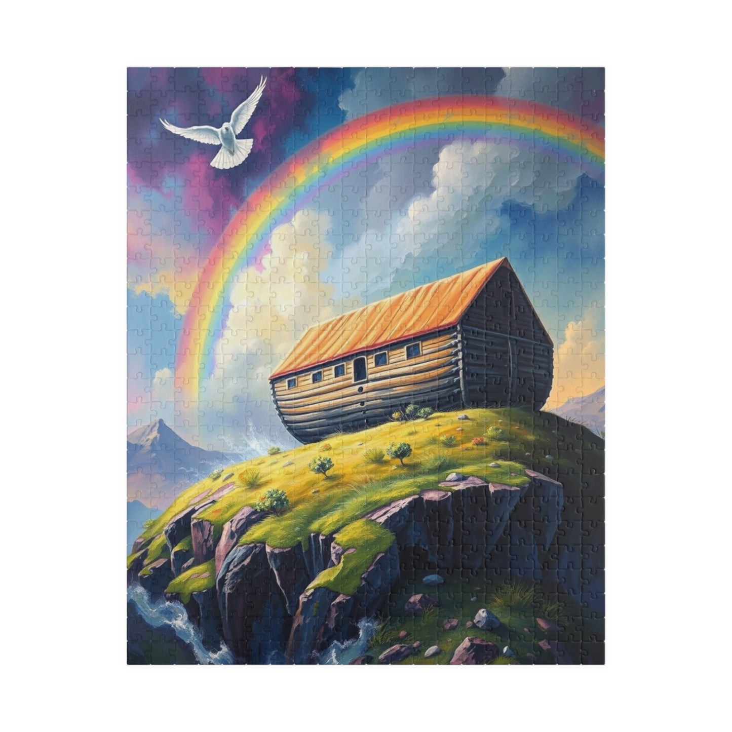 Noah's Ark Jigsaw Puzzle, Perfect for Family Game Night, Religious Holiday Birthday Gift for Friends, Fun Home Entertainment, Relaxing Hobby 520 pcs (Vertical) Puzzle The Puzzle Chest