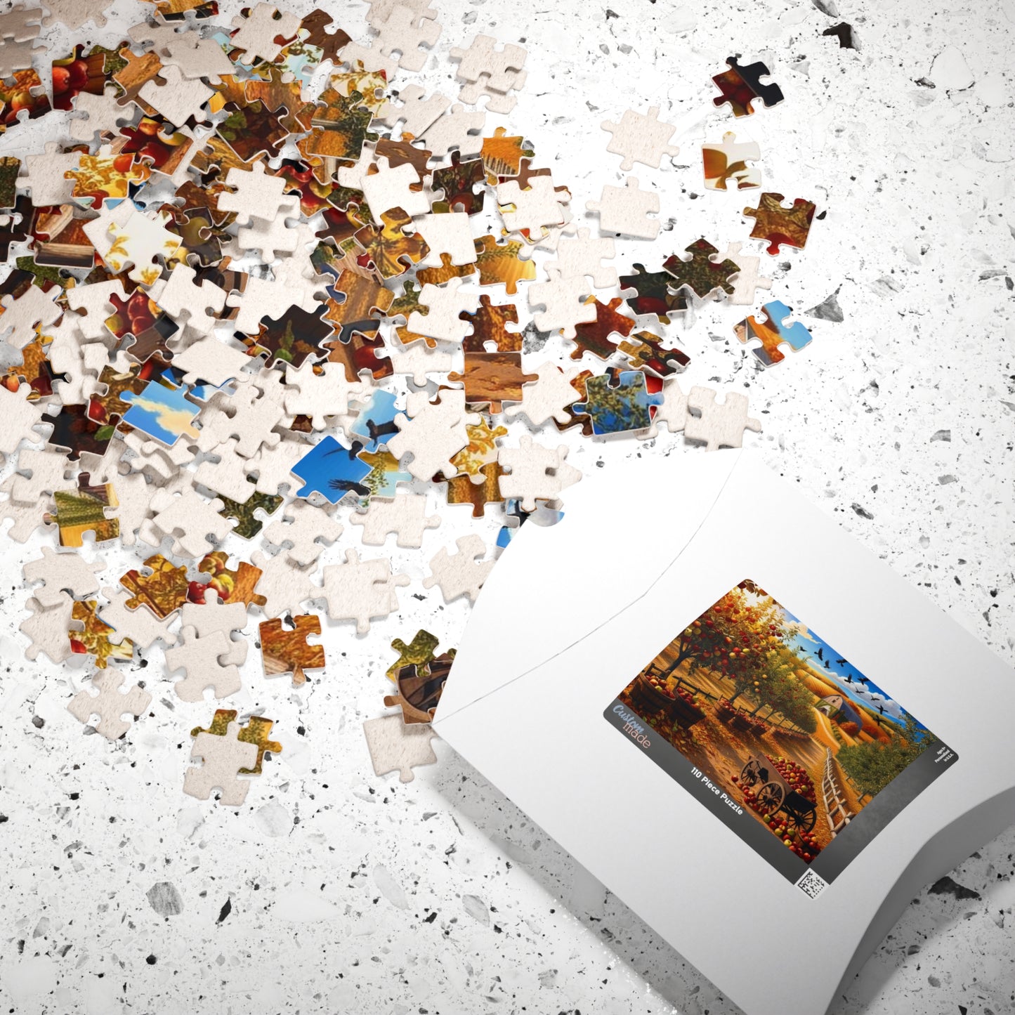 Apple Orchard Jigsaw Puzzle, Autumn Landscape Scene, Gift for Puzzle Lovers, Family Fun, Cozy Night In, Fall Decor, Thanksgiving Puzzle The Puzzle Chest